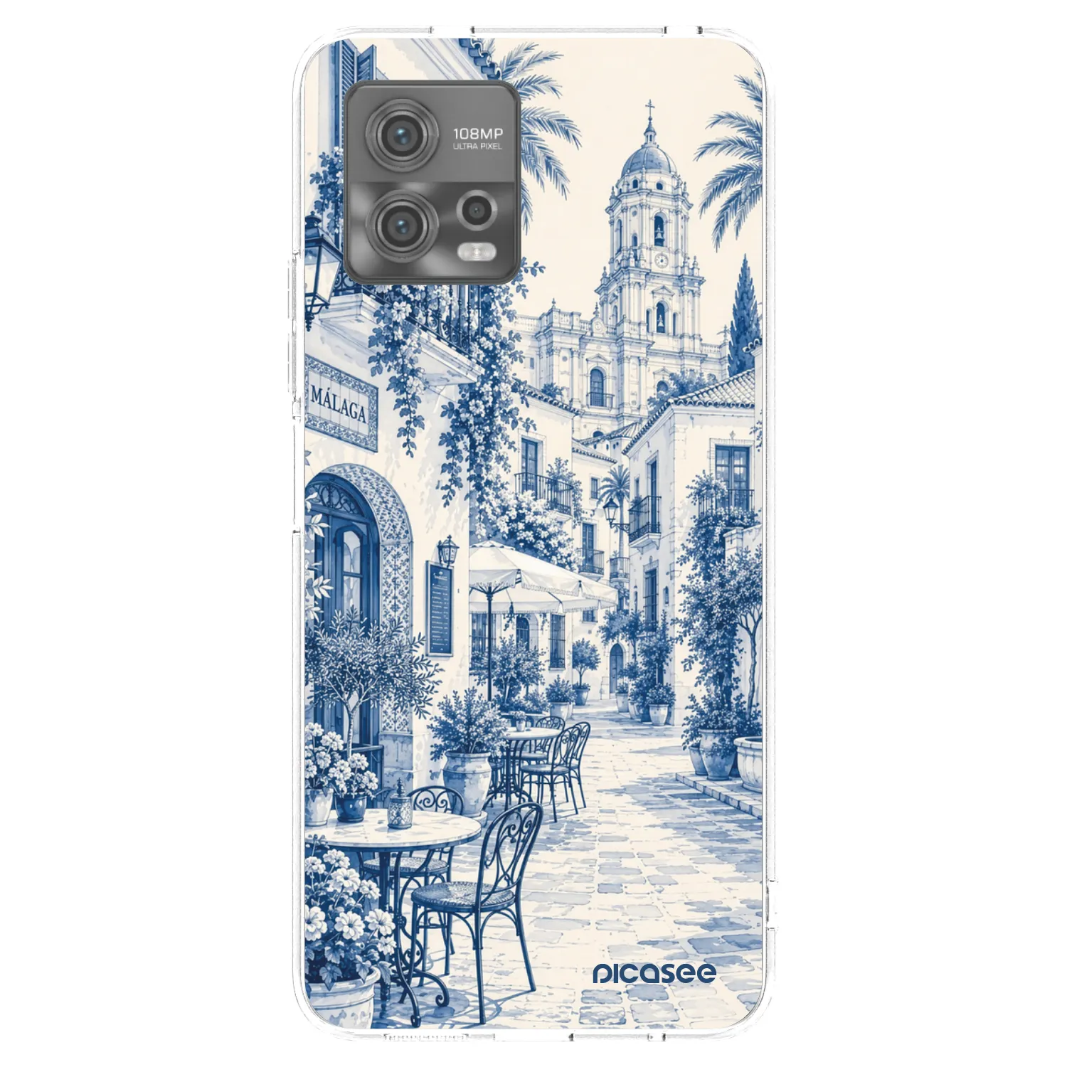Picasee silikonowe przeźroczyste etui na Motorola Moto G72 - Calle Azul