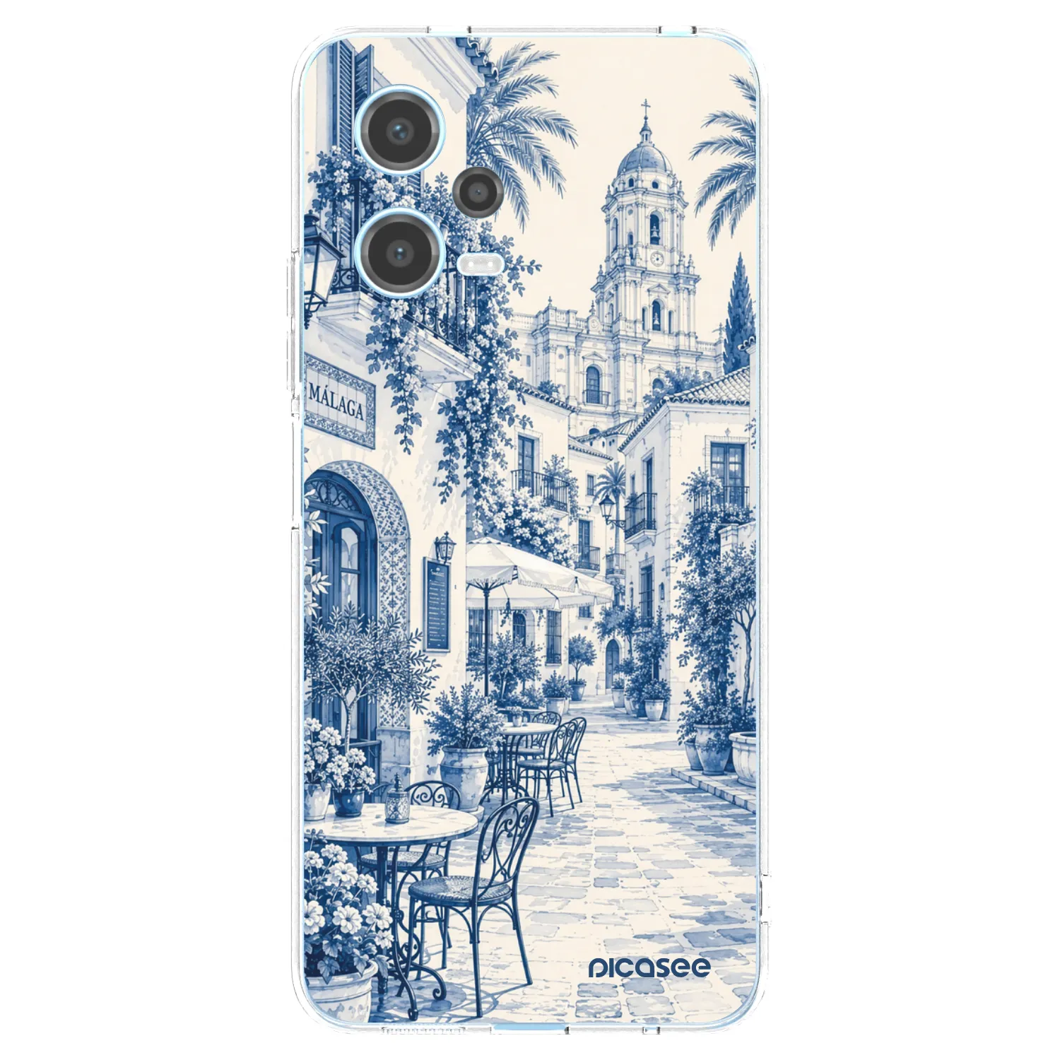 Picasee silikonowe przeźroczyste etui na Xiaomi Redmi Note 12 5G - Calle Azul