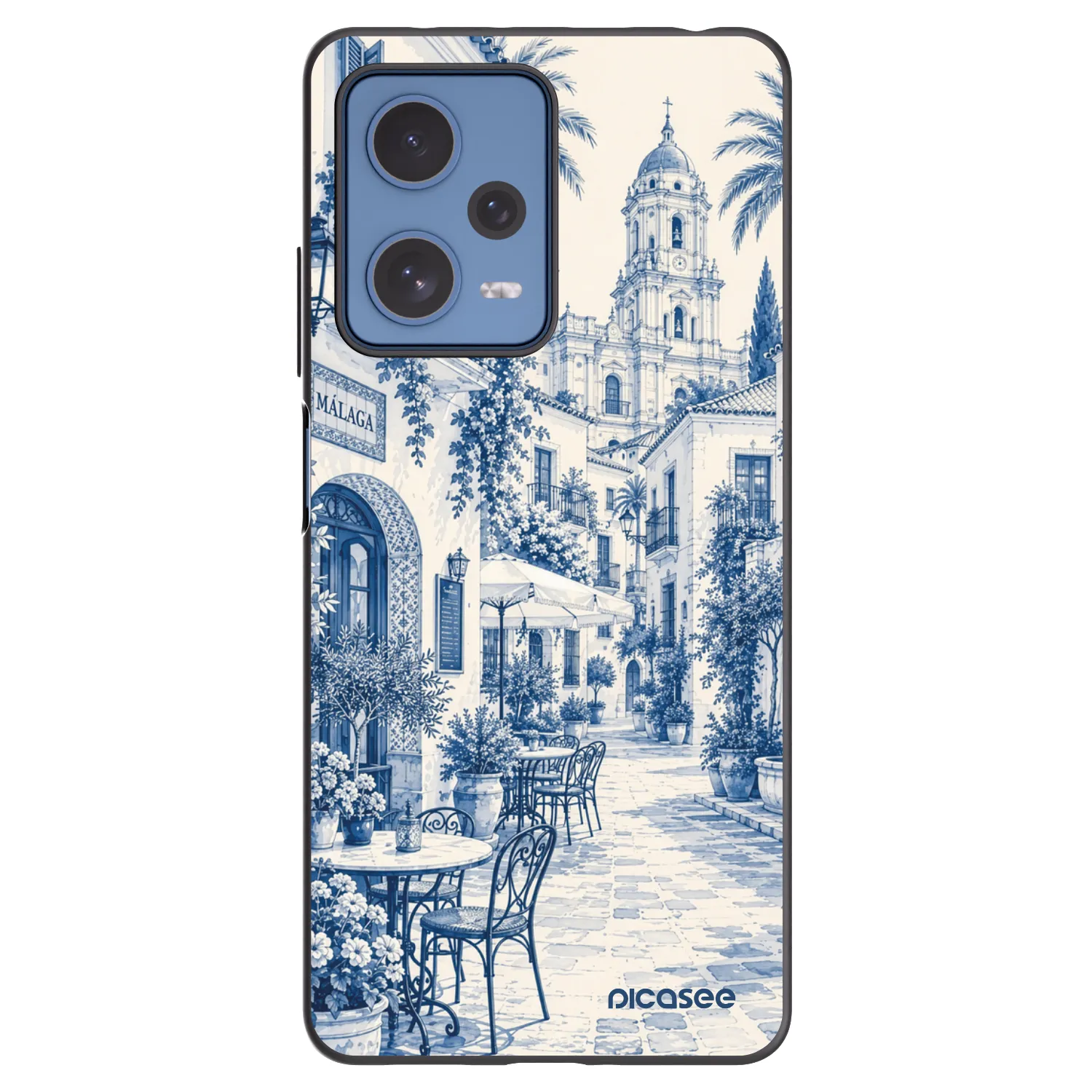 Picasee silikonowe czarne etui na Xiaomi Redmi Note 12 Pro 5G - Calle Azul