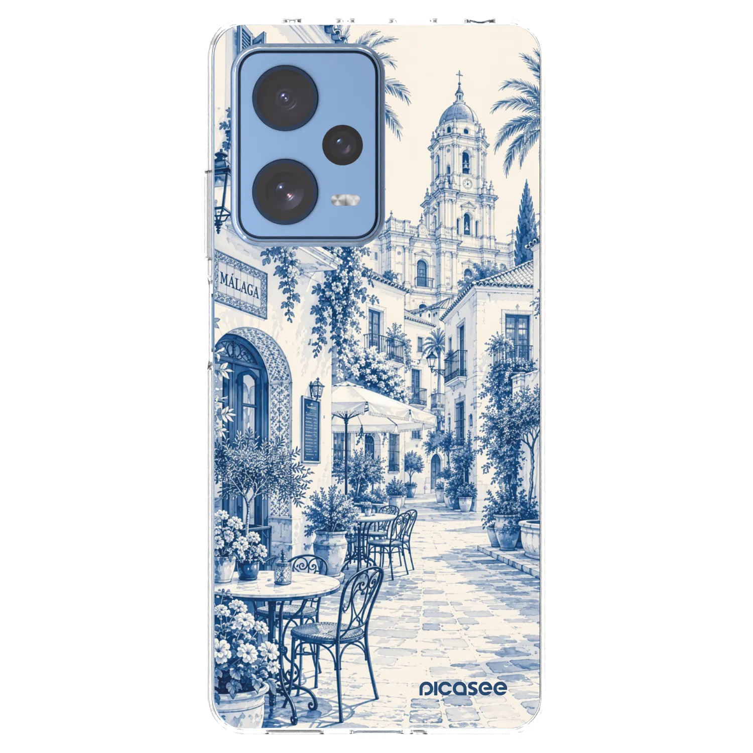 Picasee silikonowe przeźroczyste etui na Xiaomi Redmi Note 12 Pro 5G - Calle Azul