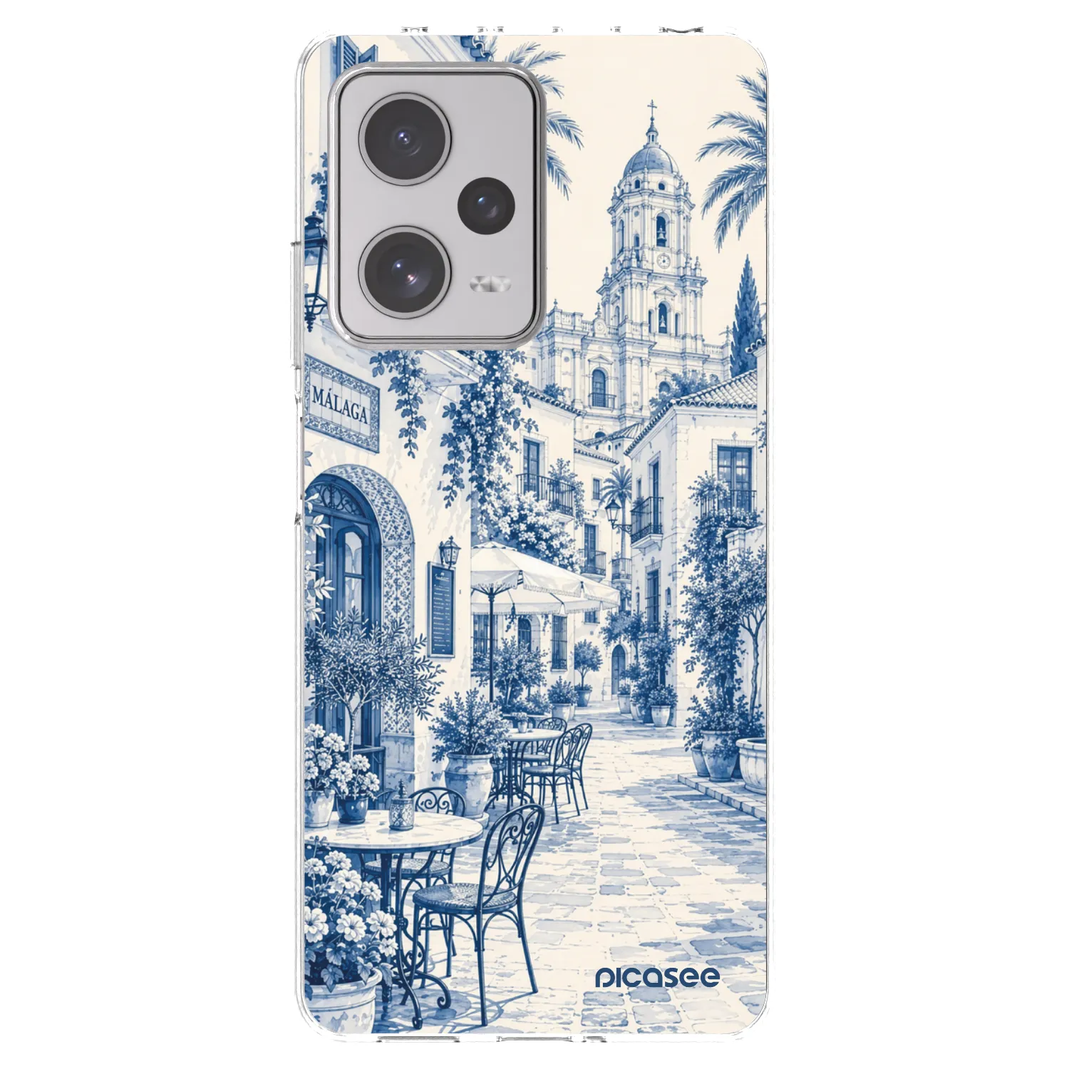 Picasee silikonowe przeźroczyste etui na Xiaomi Redmi Note 12 Pro+ 5G - Calle Azul