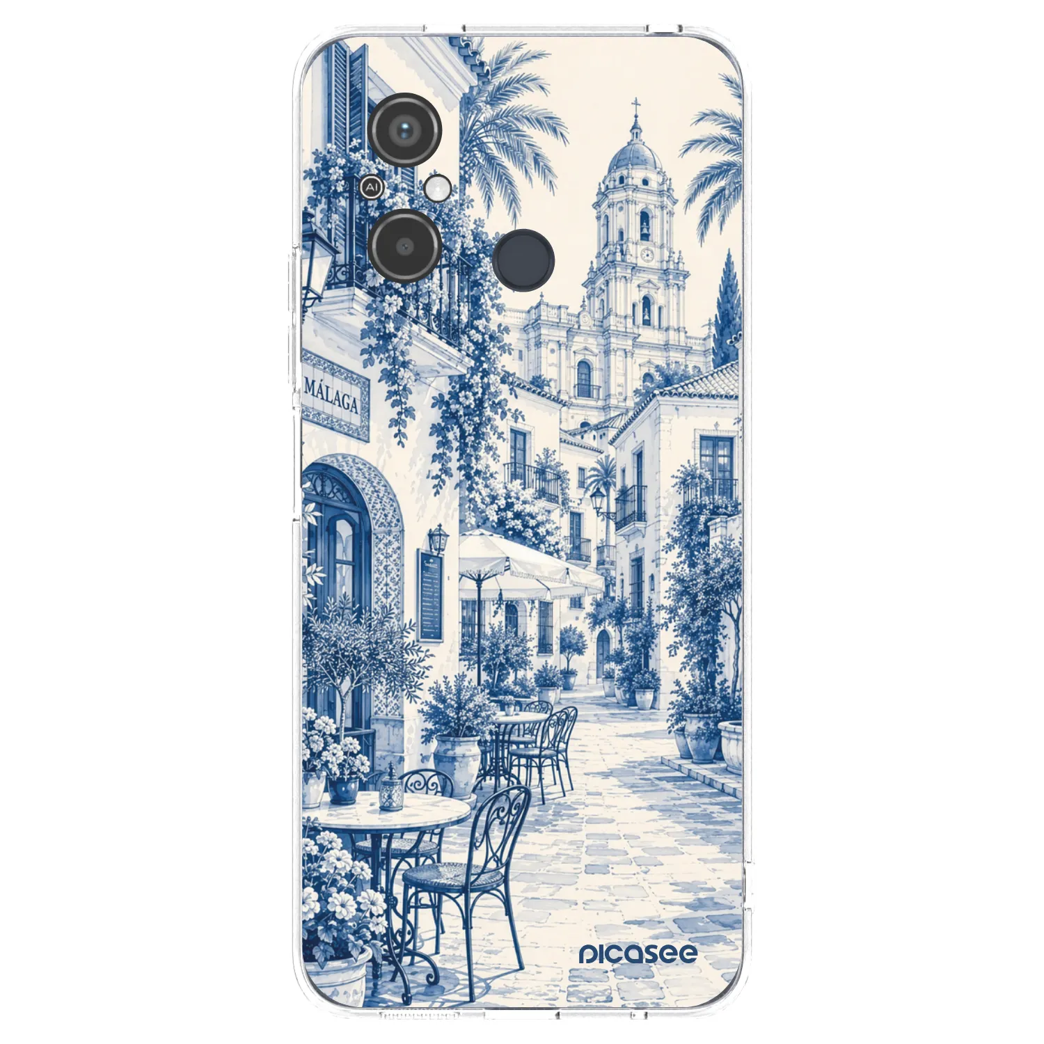 Picasee silikonowe przeźroczyste etui na Xiaomi Redmi 12C - Calle Azul