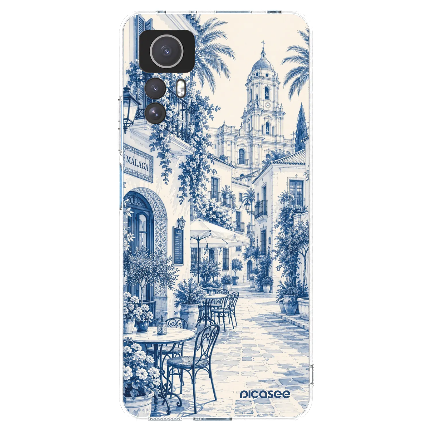 Picasee silikonowe przeźroczyste etui na Xiaomi Redmi Note 12S - Calle Azul