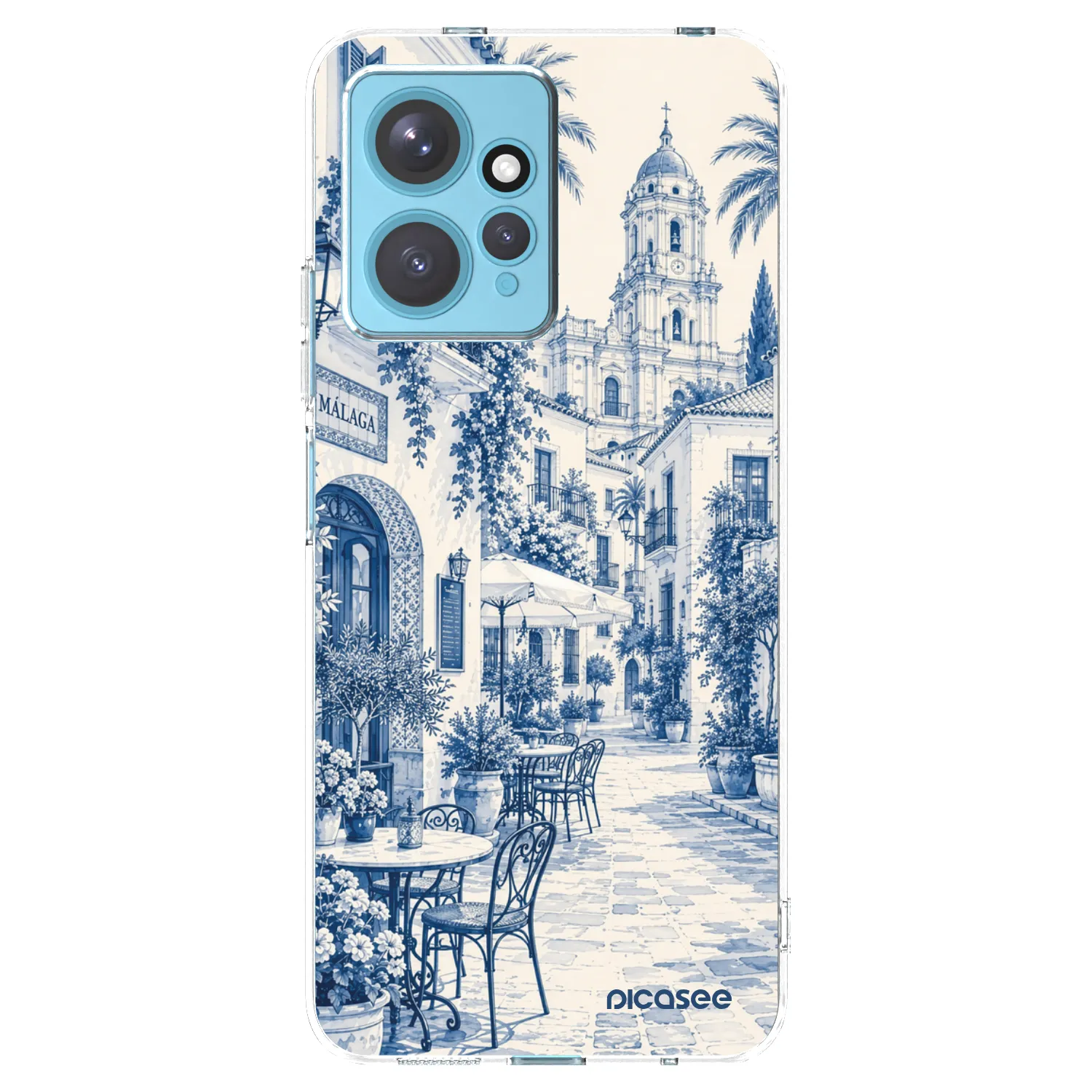 Picasee silikonowe przeźroczyste etui na Xiaomi Redmi Note 12 4G - Calle Azul