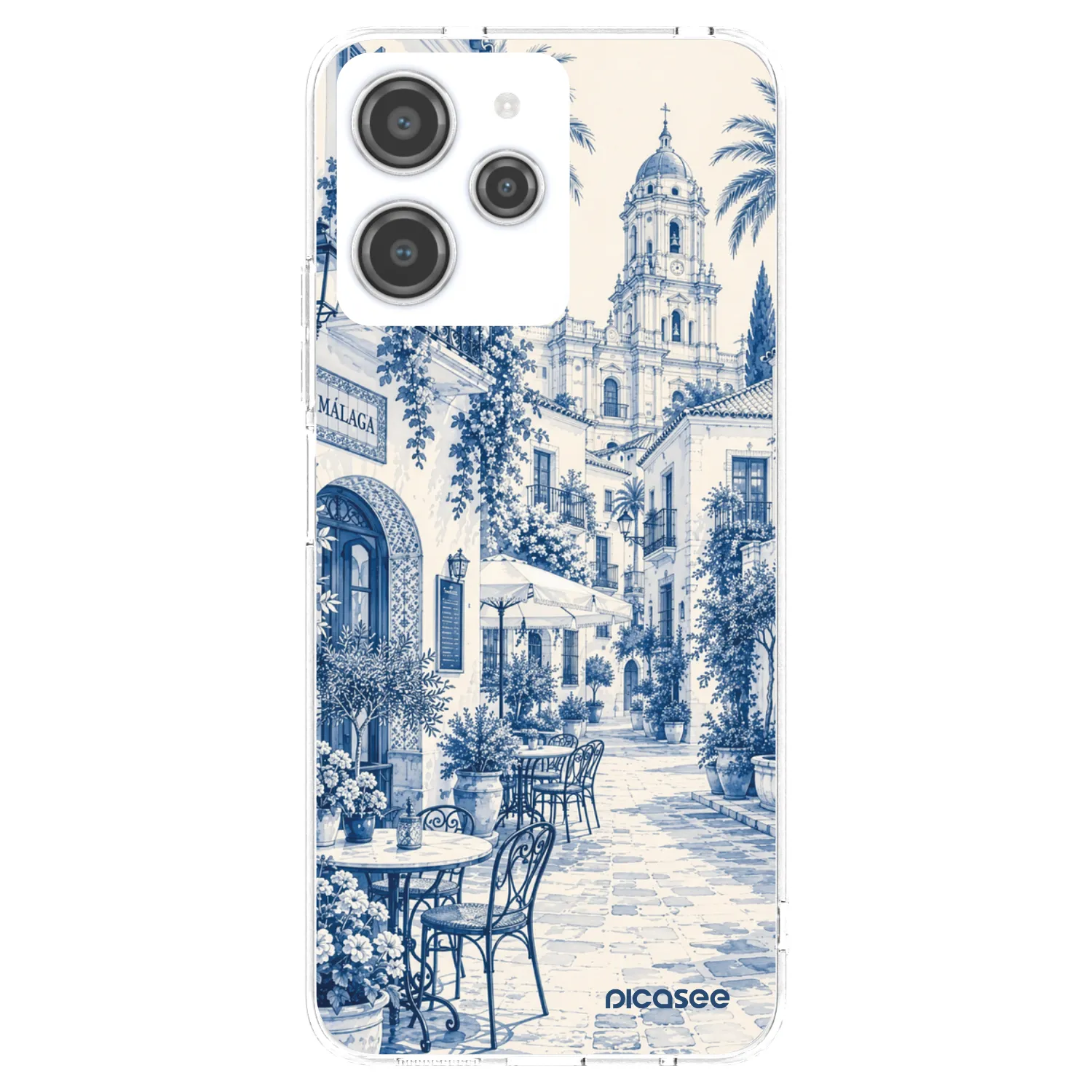 Picasee silikonowe przeźroczyste etui na Xiaomi Redmi 12 4G - Calle Azul