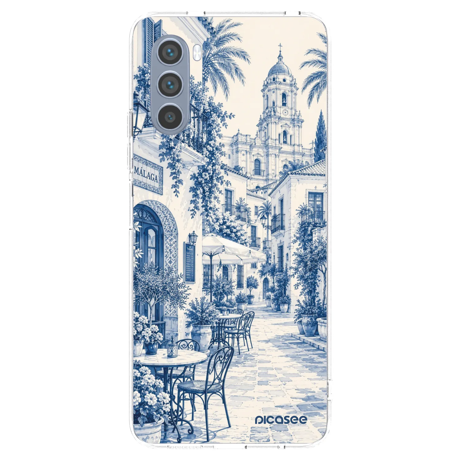 Picasee silikonowe przeźroczyste etui na Motorola Moto G62 - Calle Azul