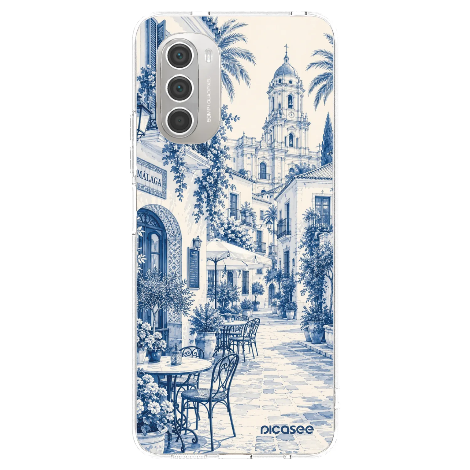 Picasee silikonowe przeźroczyste etui na Motorola Moto G51 - Calle Azul