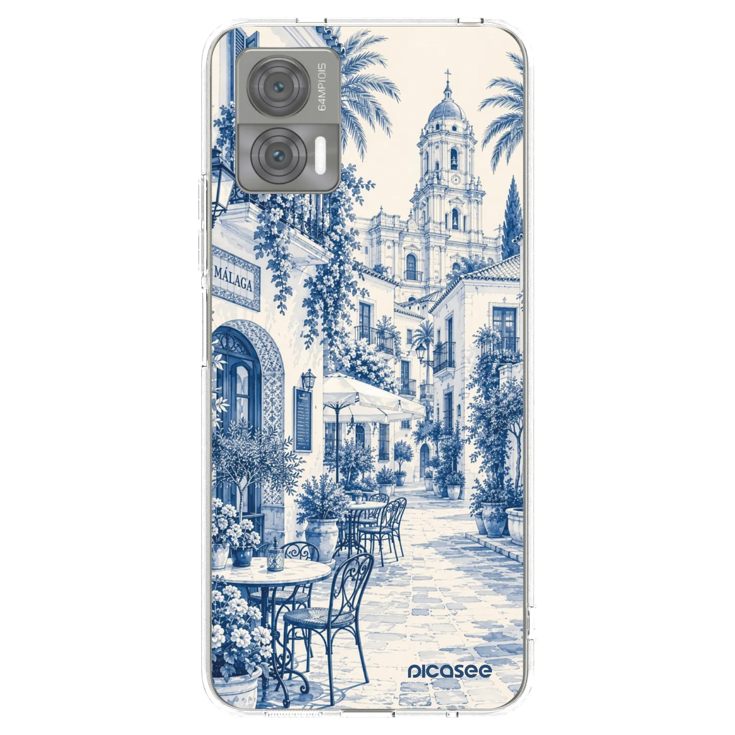 Picasee silikonowe przeźroczyste etui na Motorola Edge 30 Neo - Calle Azul