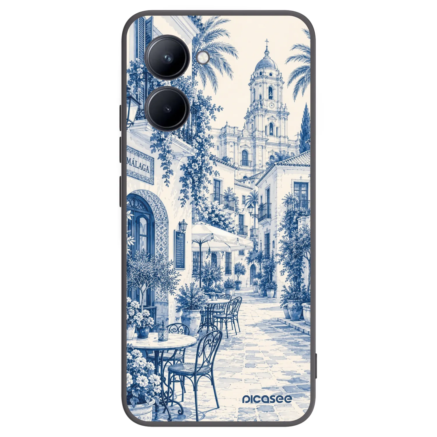 Picasee silikonowe czarne etui na Realme C33 (2023) - Calle Azul