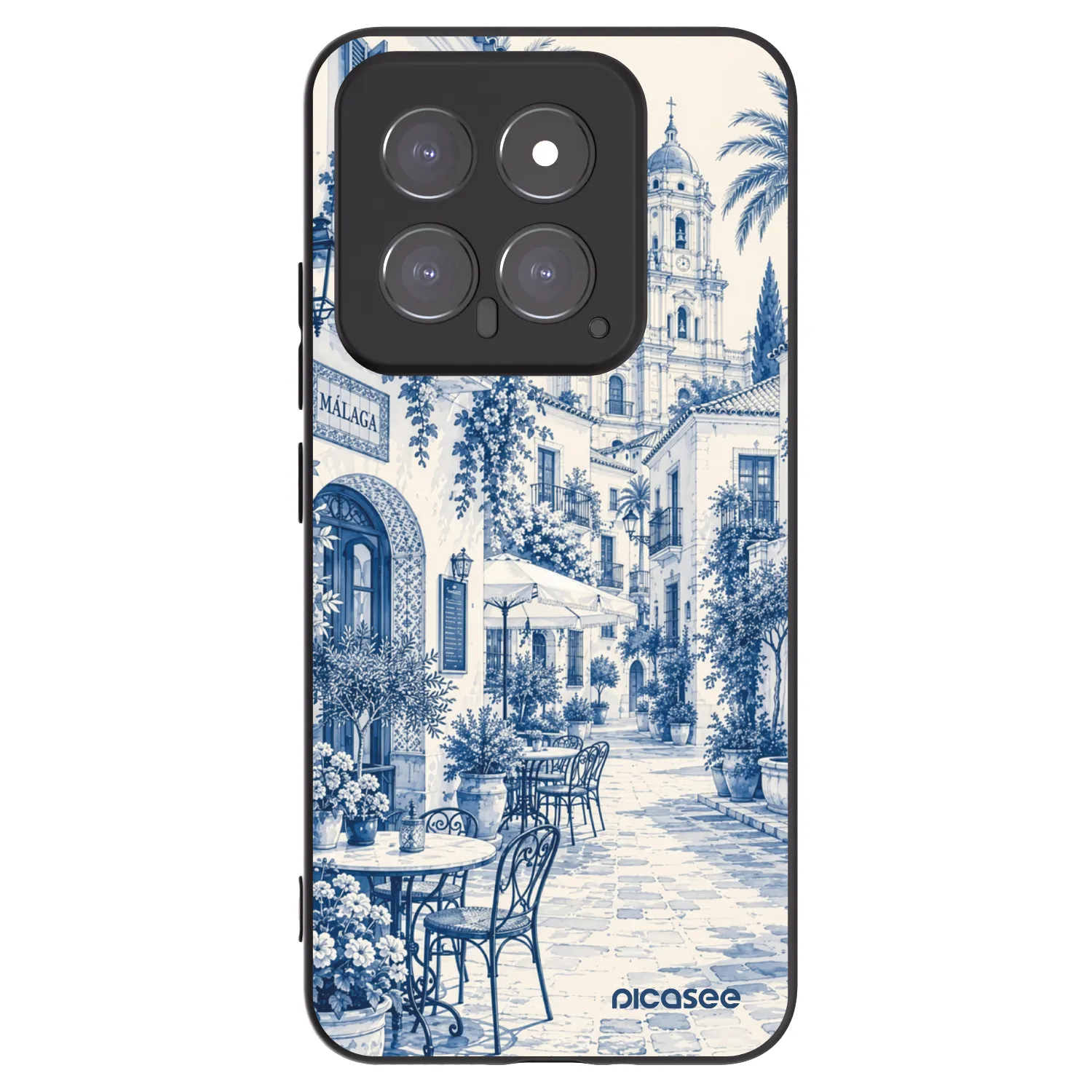 Picasee silikonowe czarne etui na Xiaomi 14 - Calle Azul