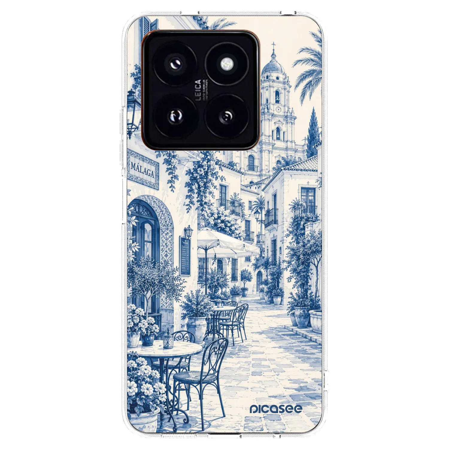 Picasee silikonowe przeźroczyste etui na Xiaomi 14 Pro - Calle Azul