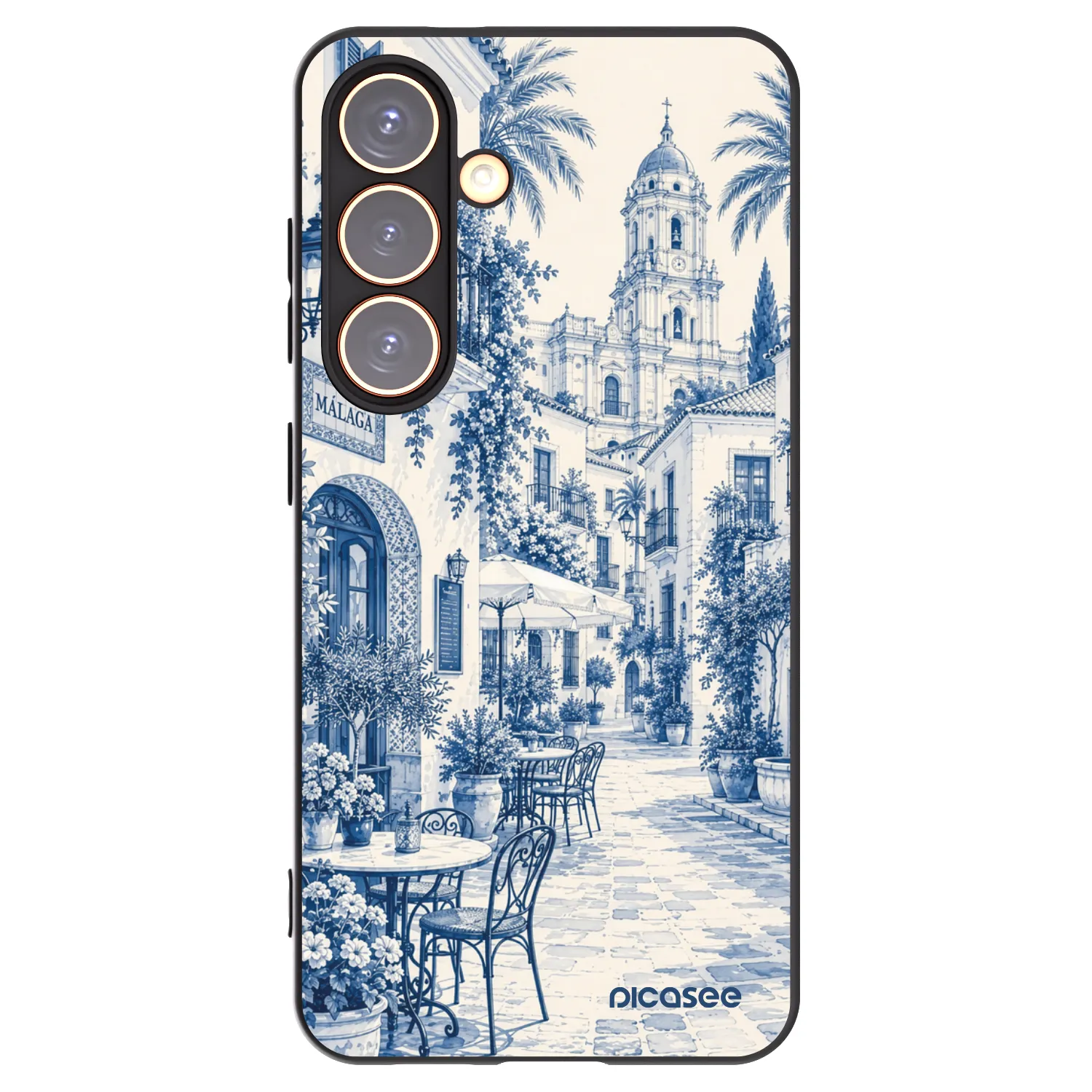 Picasee silikonowe czarne etui na Samsung Galaxy S24 S921B 5G - Calle Azul