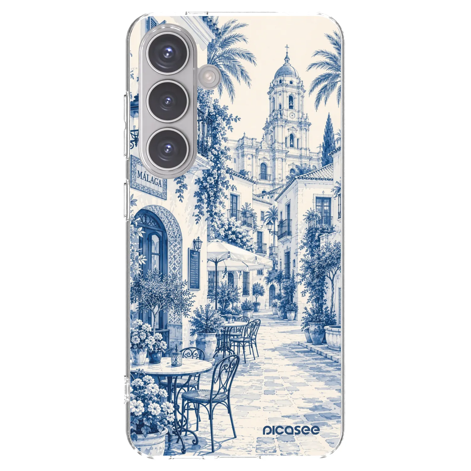 Picasee silikonowe przeźroczyste etui na Samsung Galaxy S24 S921B 5G - Calle Azul
