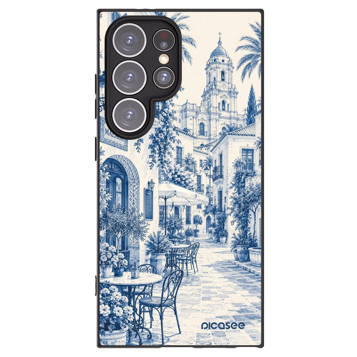 Picasee silikonowe czarne etui na Samsung Galaxy S24 Ultra S928B 5G - Calle Azul