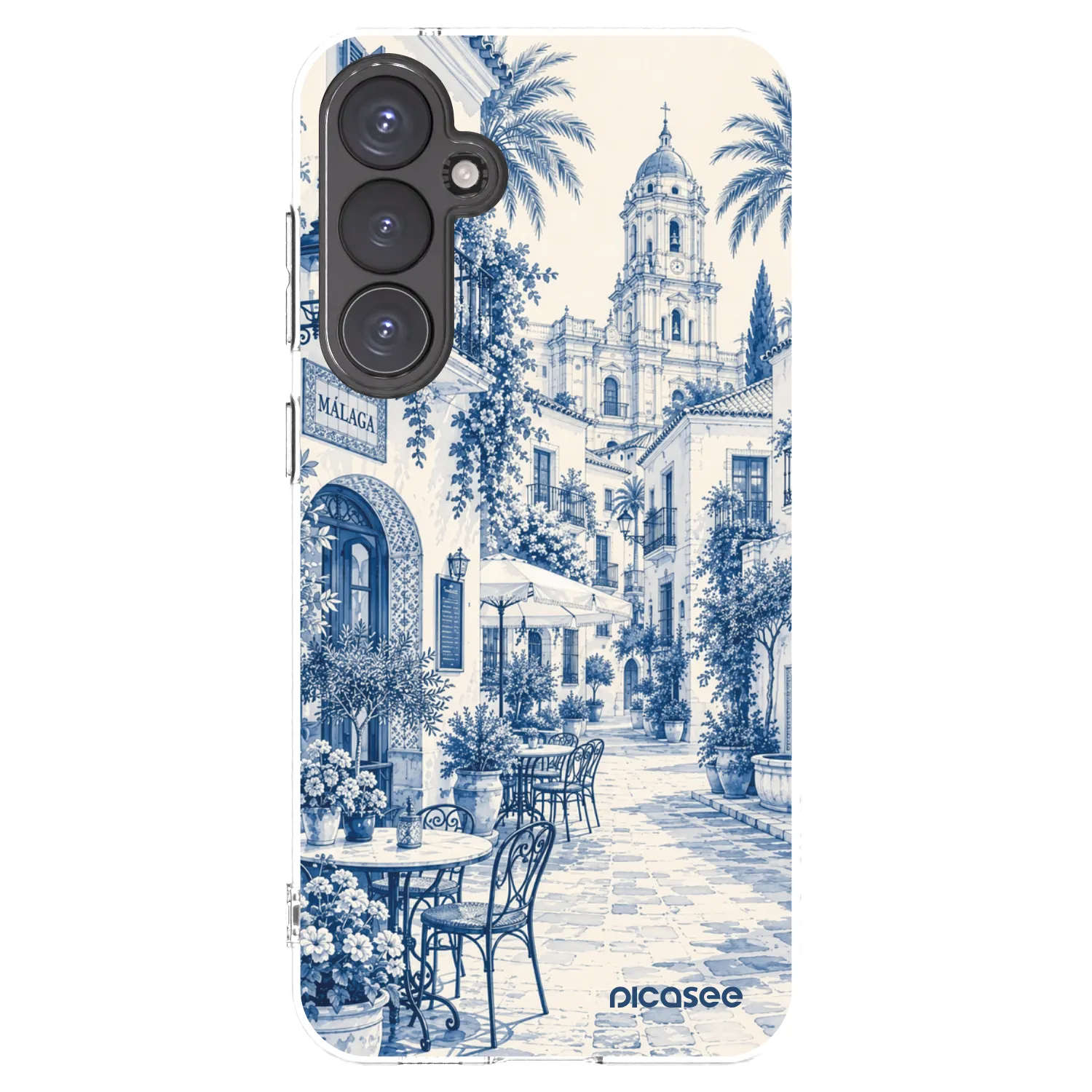Picasee silikonowe przeźroczyste etui na Samsung Galaxy S23 FE S711B - Calle Azul
