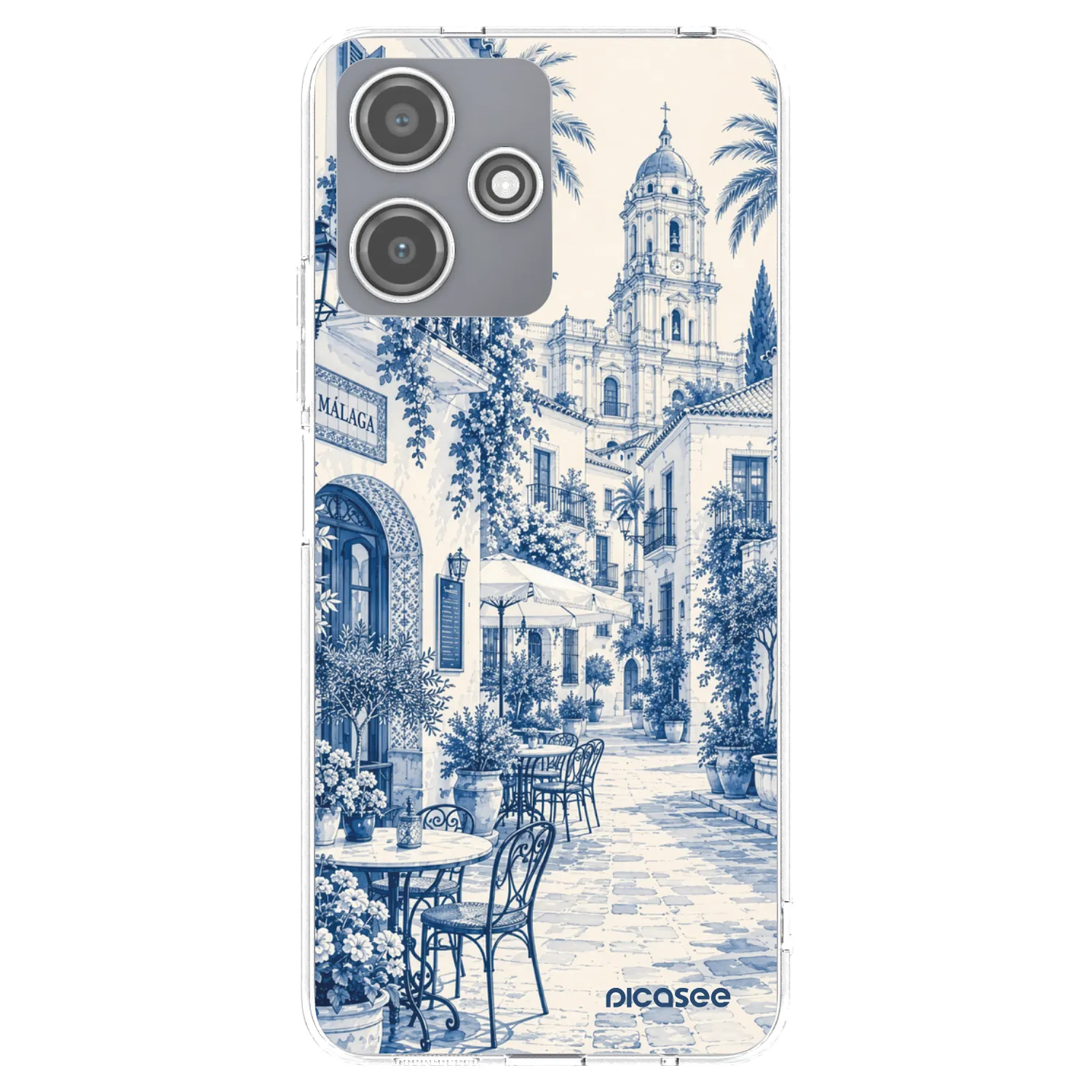 Picasee silikonowe przeźroczyste etui na Xiaomi Redmi 12 5G - Calle Azul