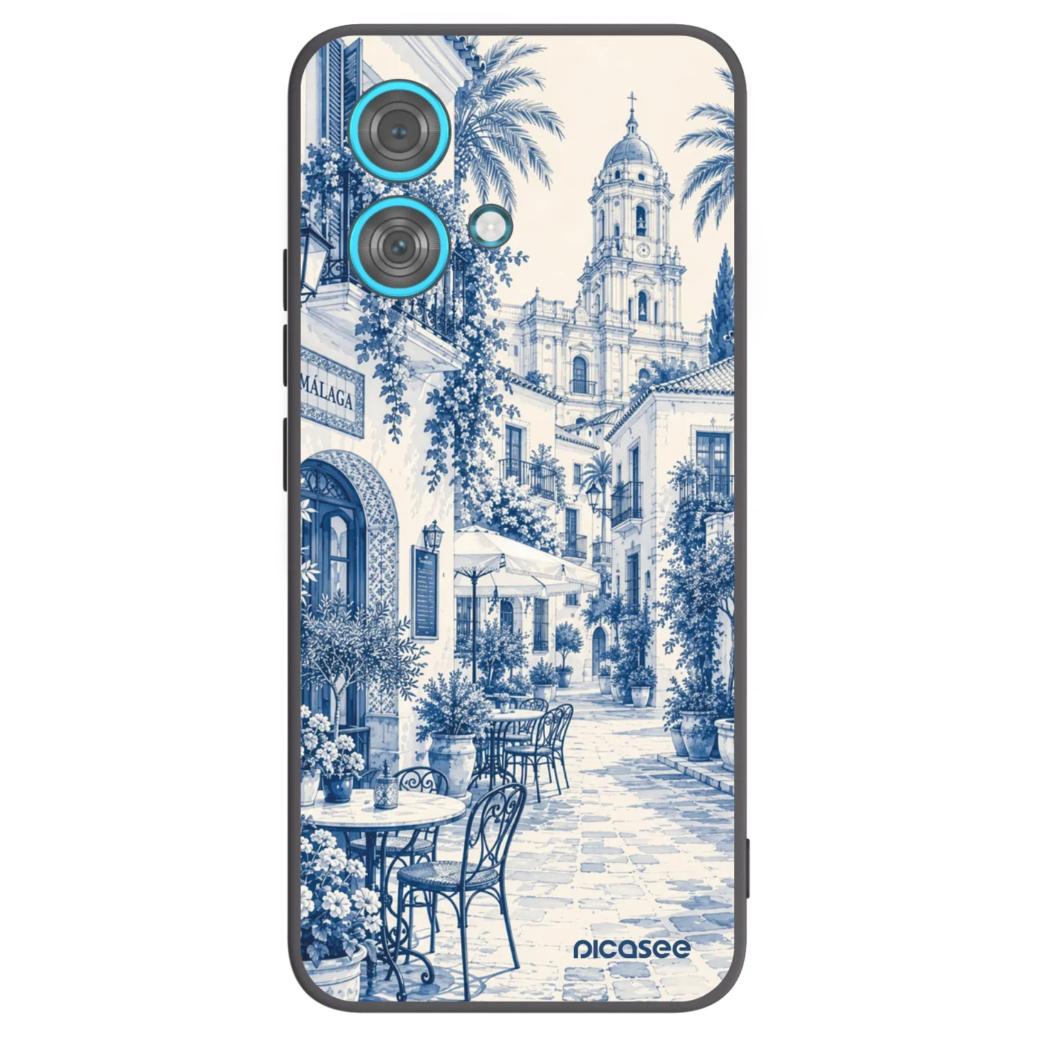Picasee silikonowe czarne etui na Motorola Edge 40 Neo - Calle Azul