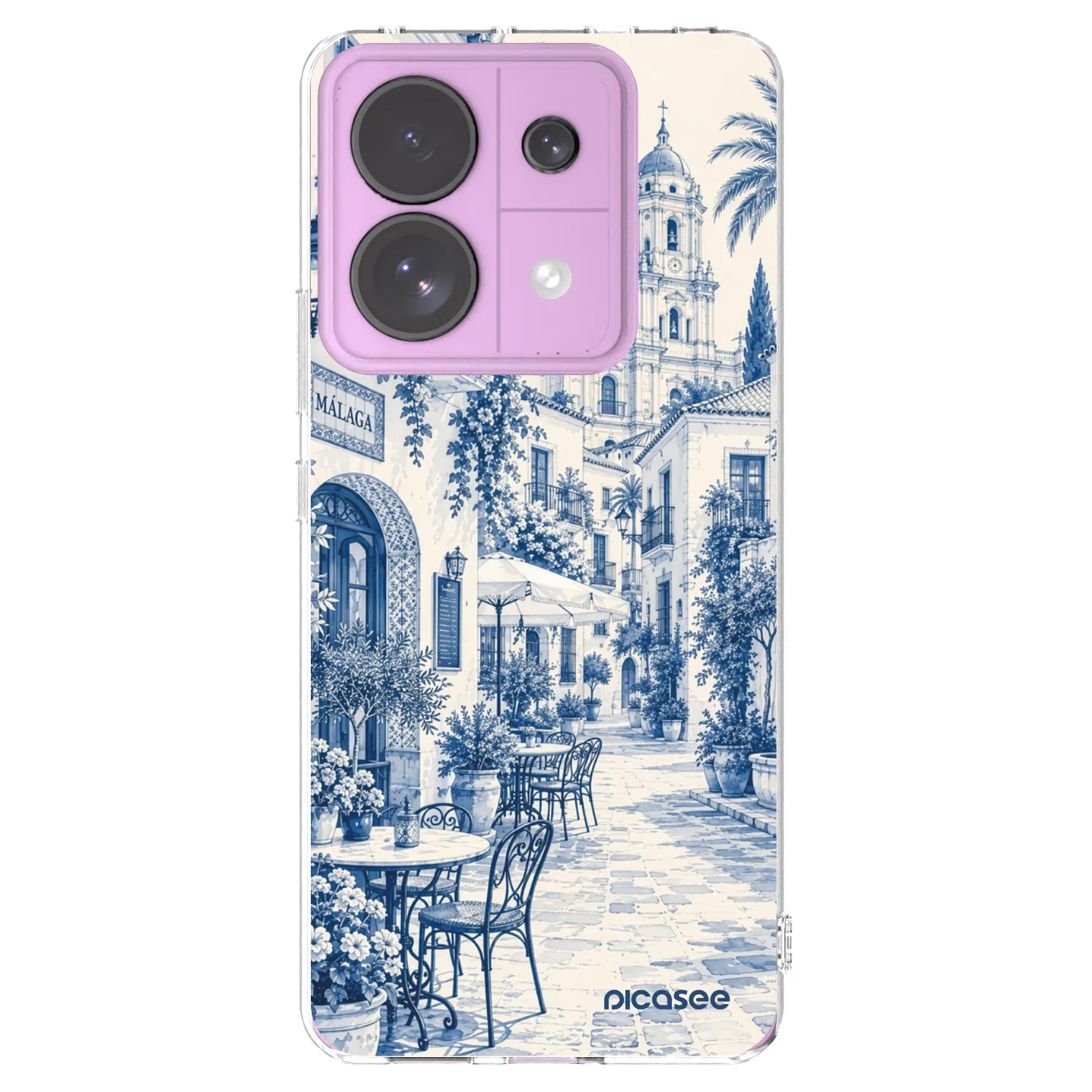 Picasee silikonowe przeźroczyste etui na Xiaomi Redmi Note 13 Pro 5G - Calle Azul