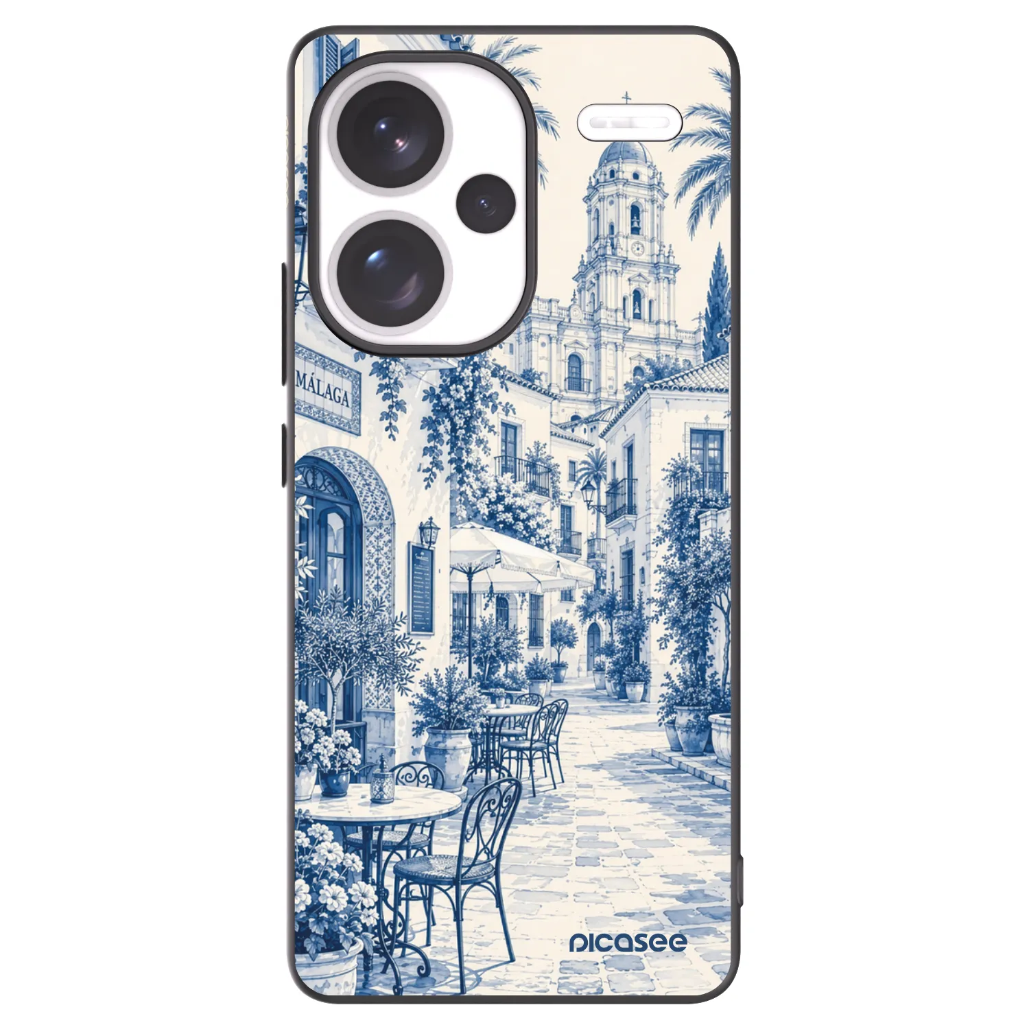 Picasee silikonowe czarne etui na Xiaomi Redmi Note 13 Pro+ 5G - Calle Azul