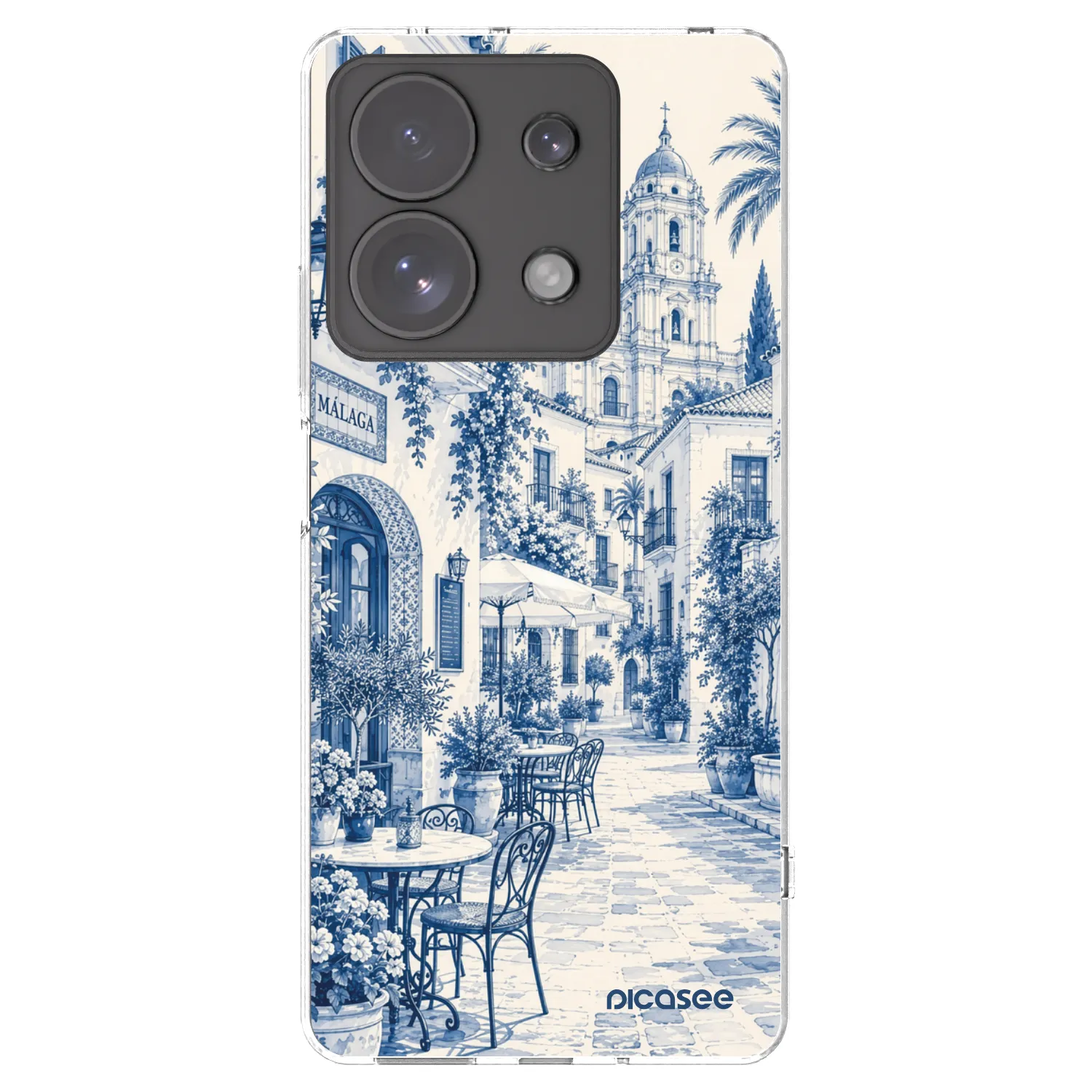 Picasee silikonowe przeźroczyste etui na Xiaomi Redmi Note 13 Pro 4G - Calle Azul
