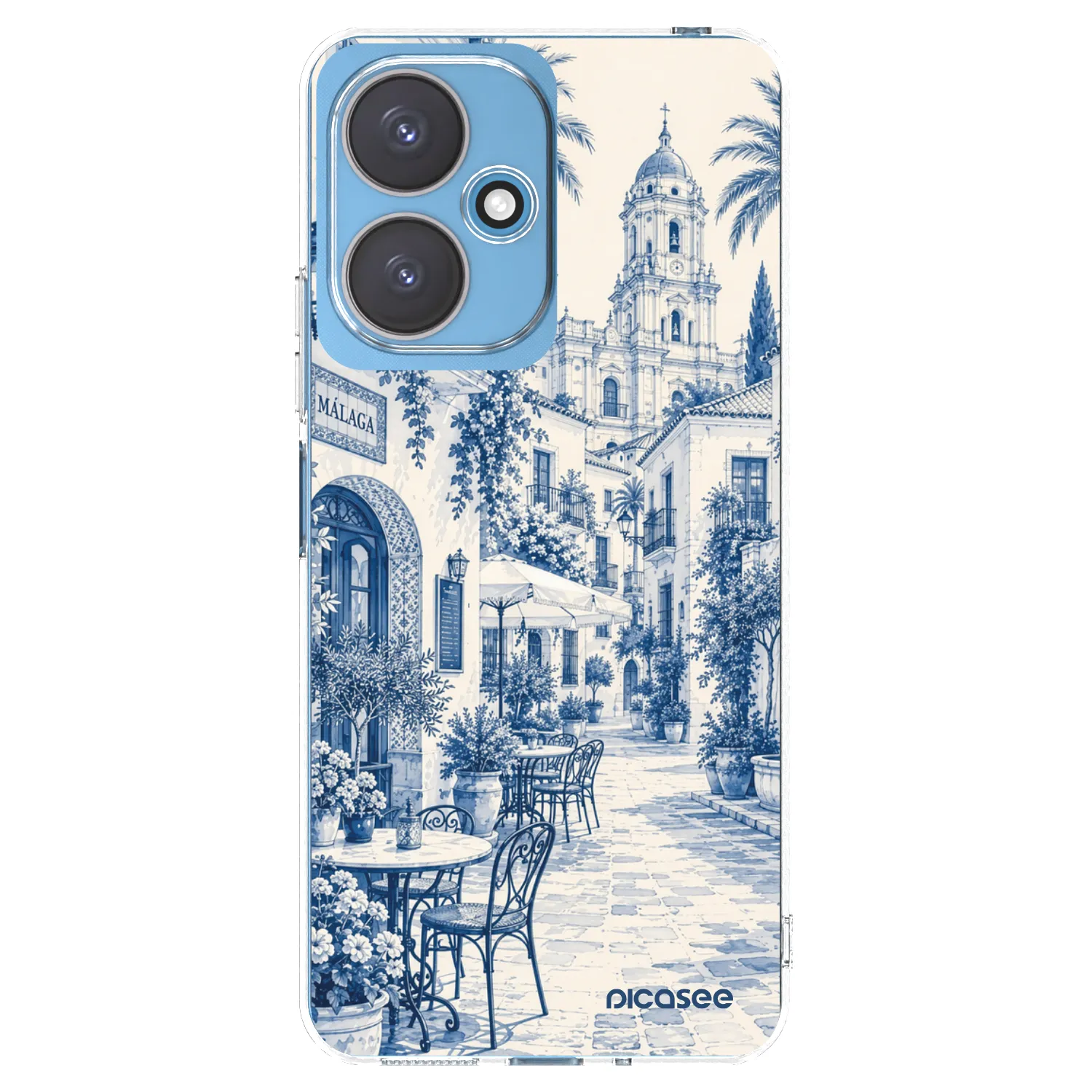 Picasee silikonowe przeźroczyste etui na Xiaomi Redmi 13C 5G - Calle Azul