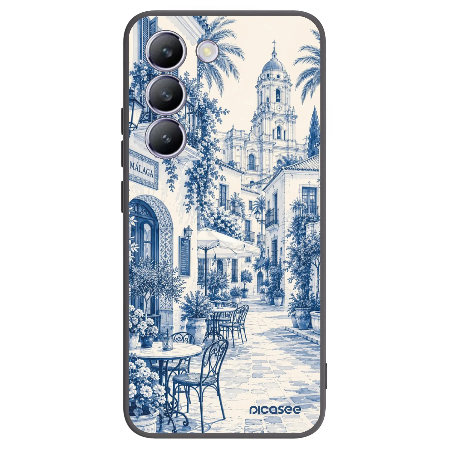 Picasee silikonowe czarne etui na Vivo V40 SE 5G - Calle Azul