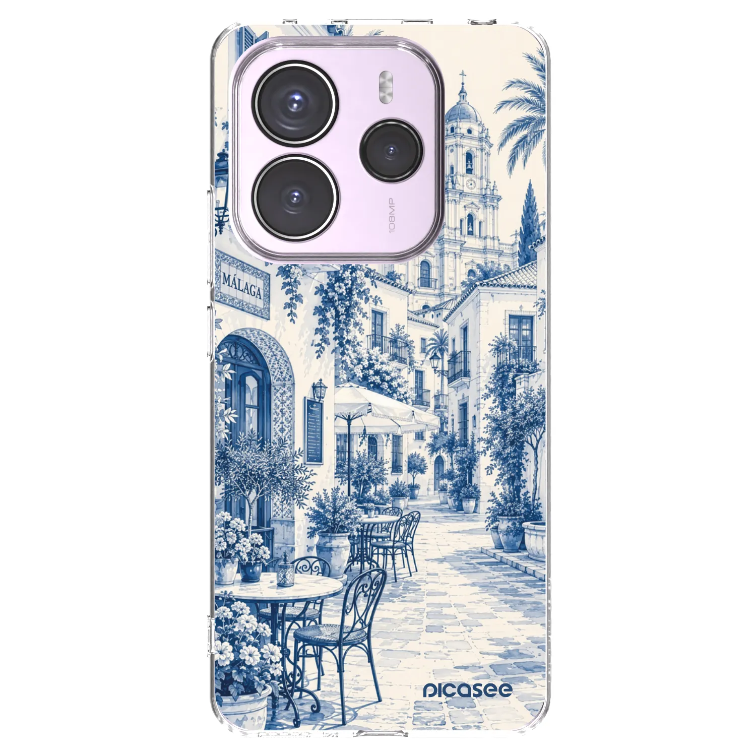 Picasee silikonowe przeźroczyste etui na Xiaomi Redmi Note 14 5G - Calle Azul