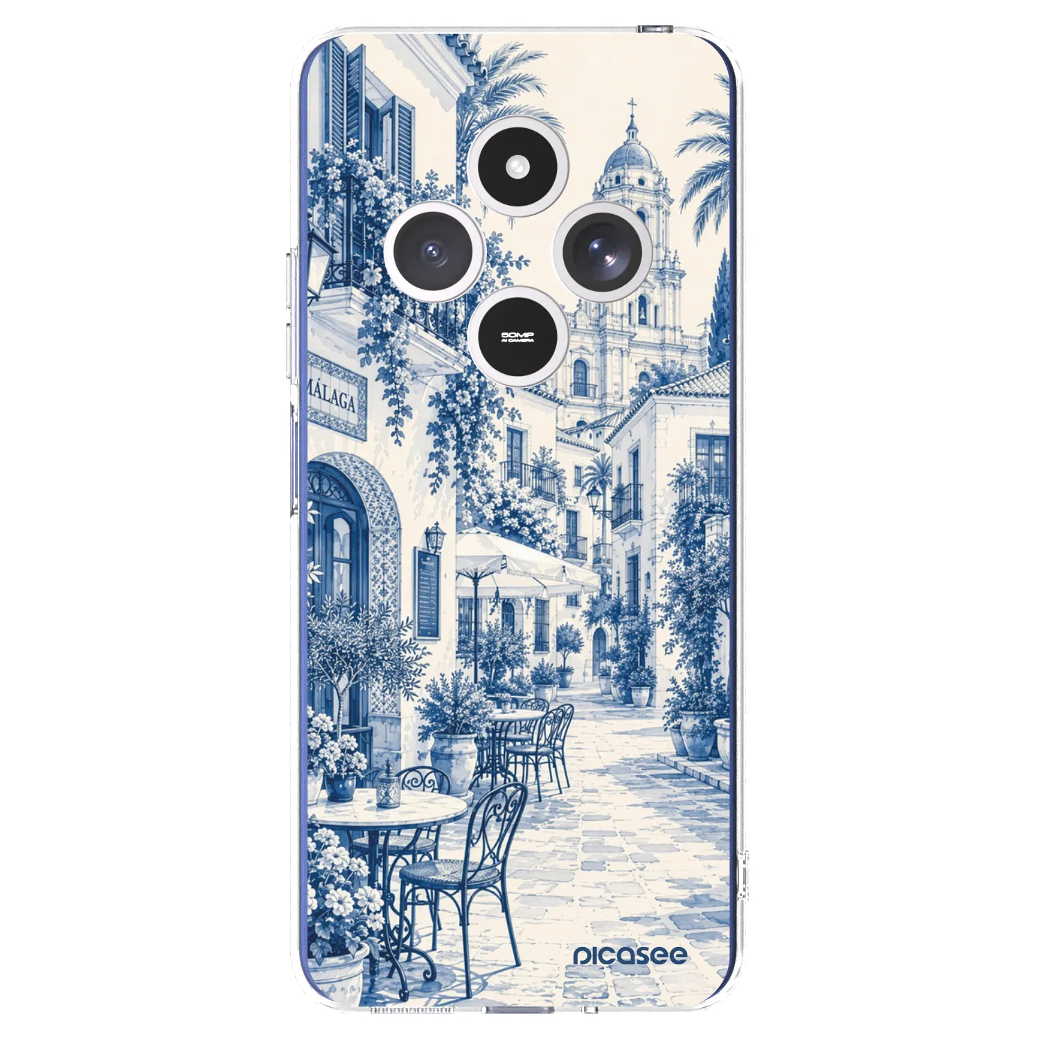 Picasee silikonowe przeźroczyste etui na Xiaomi Redmi 14C - Calle Azul