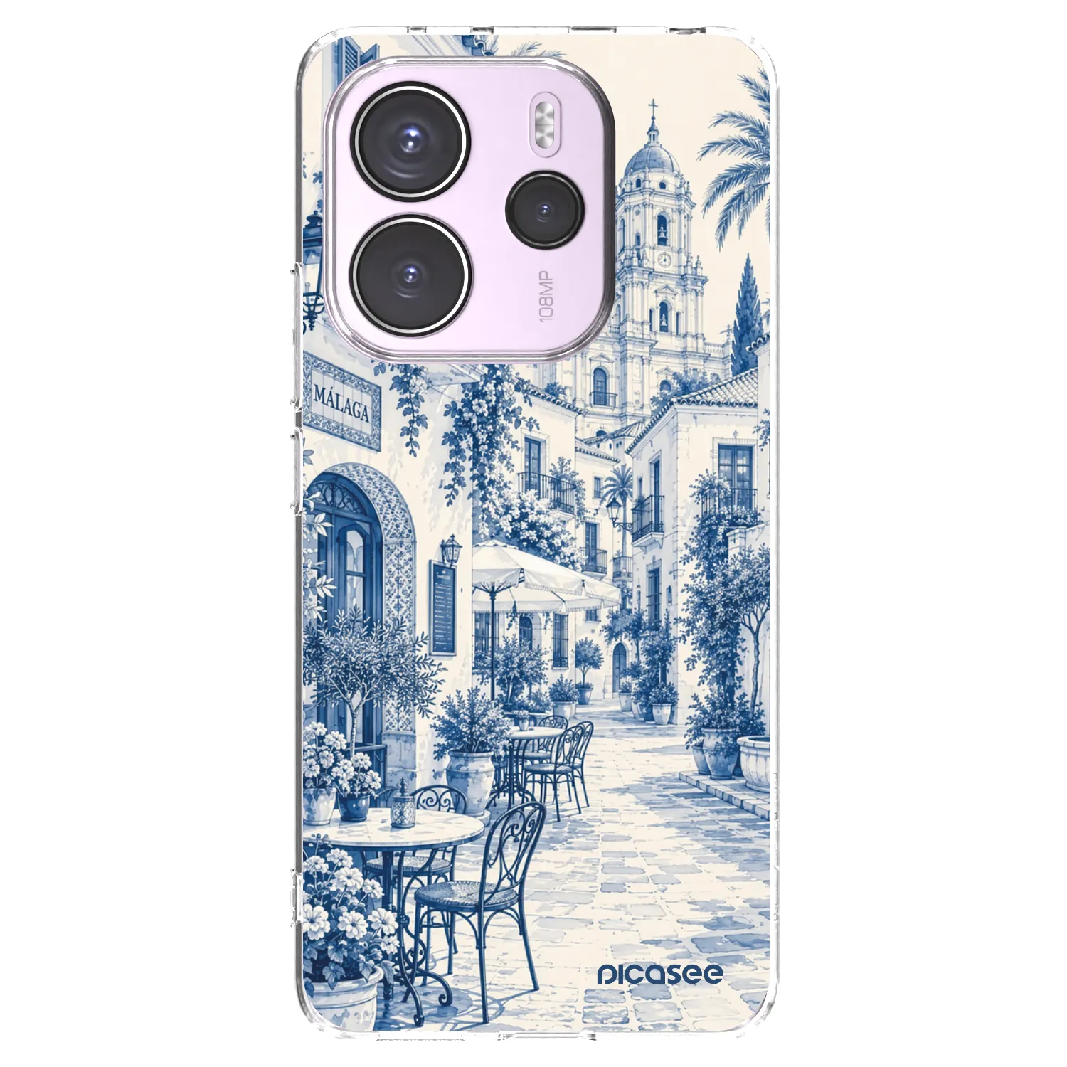 Picasee silikonowe przeźroczyste etui na Xiaomi Redmi Note 14 4G - Calle Azul