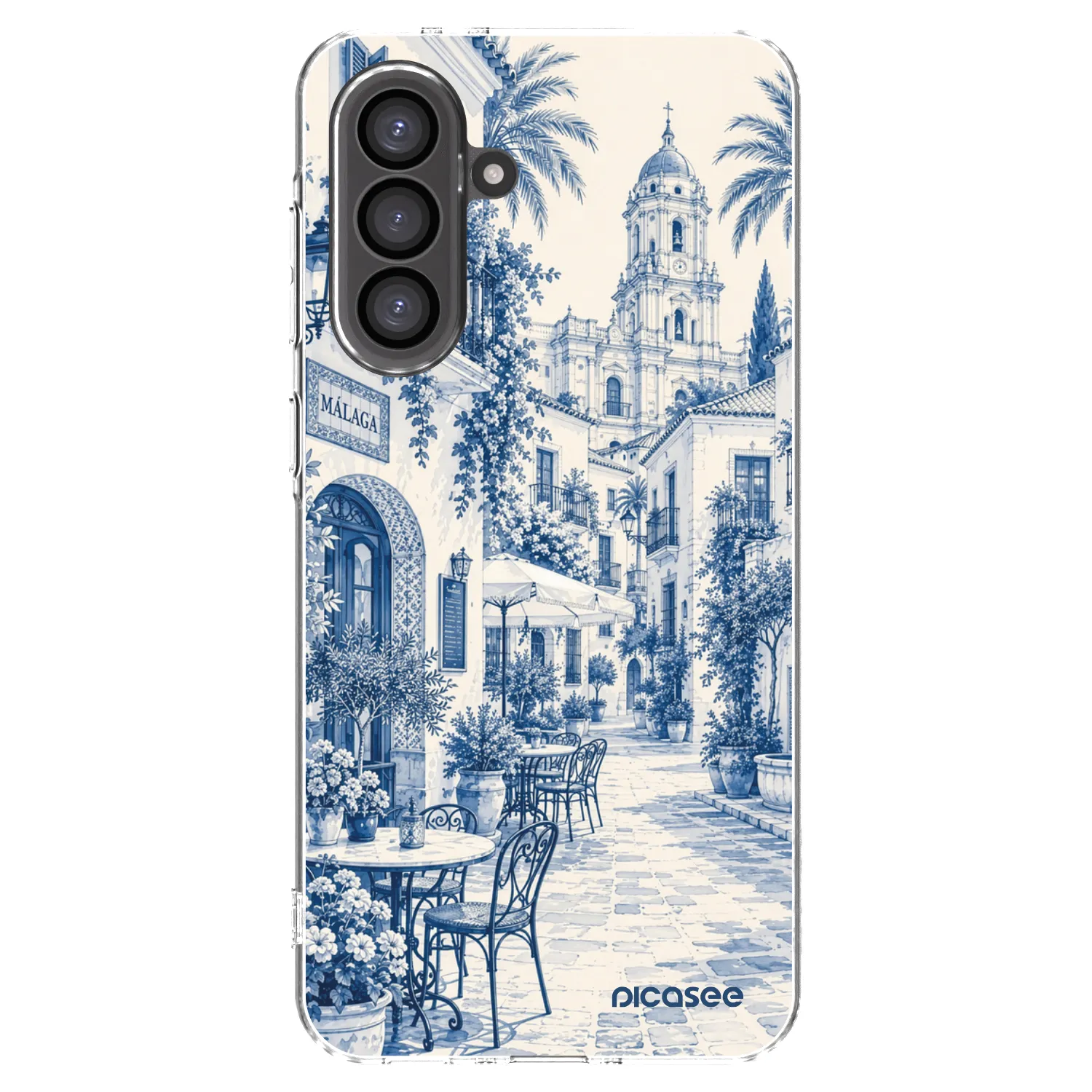 Picasee silikonowe przeźroczyste etui na Samsung Galaxy A56 5G A566B - Calle Azul