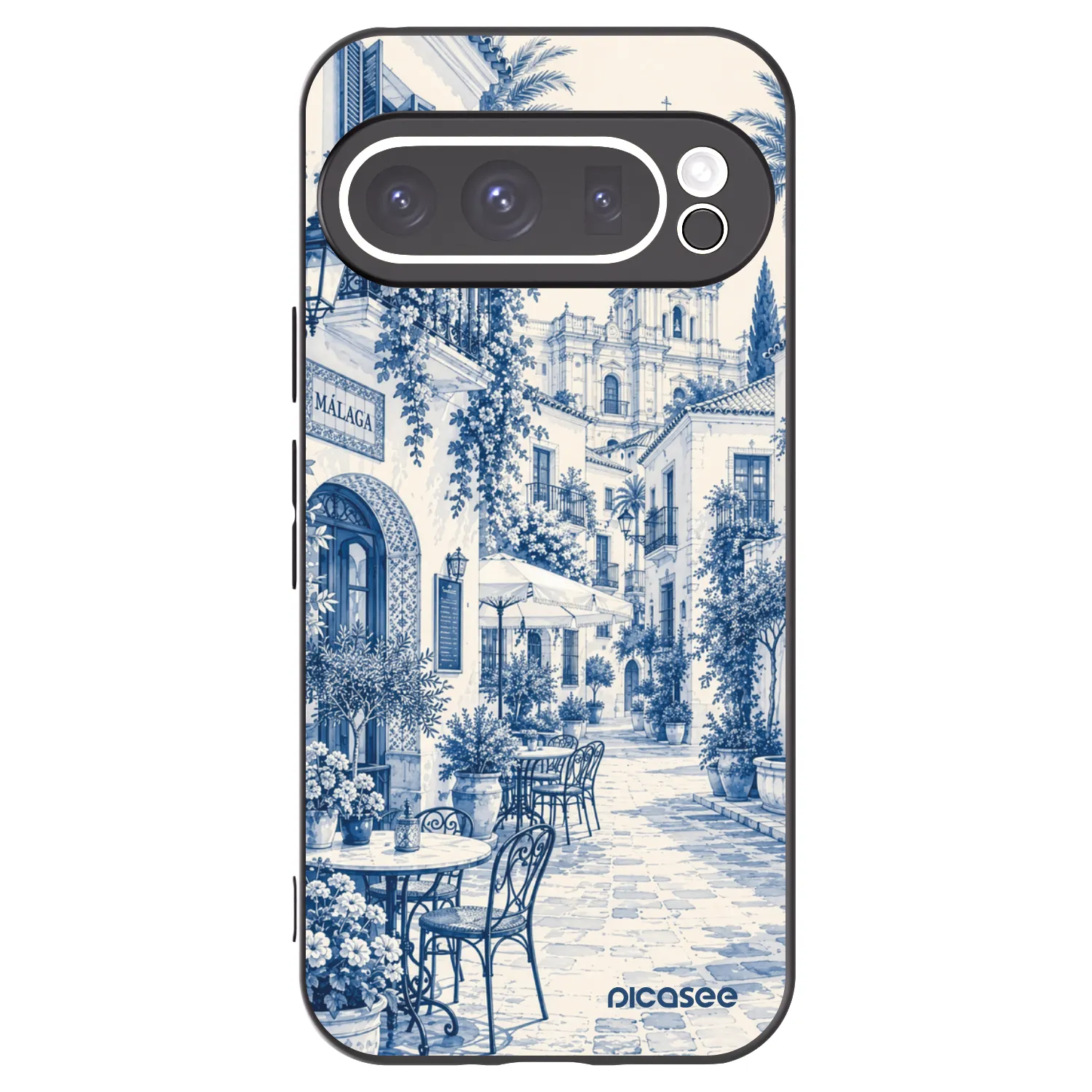 Picasee silikonowe czarne etui na Google Pixel 9 Pro - Calle Azul