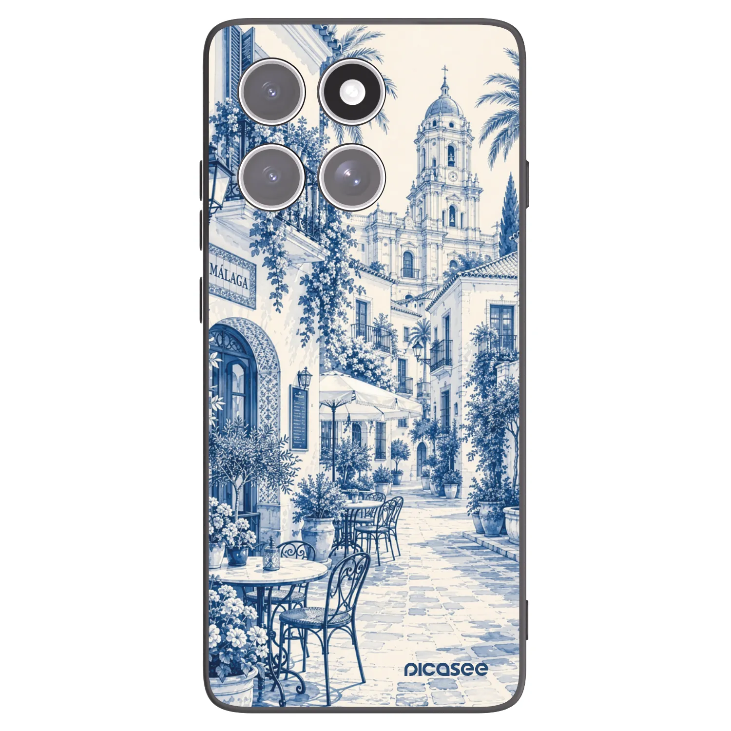 Picasee silikonowe czarne etui na Motorola Edge 60 Pro - Calle Azul
