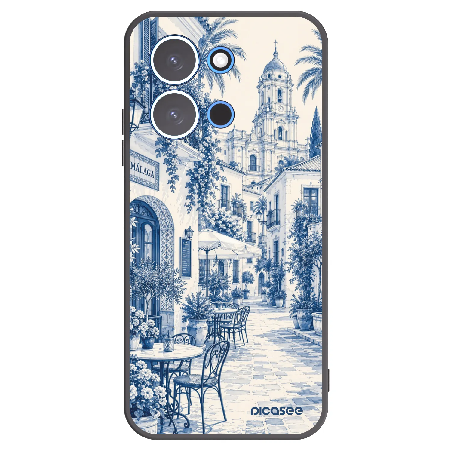 Picasee silikonowe czarne etui na Xiaomi Redmi 15C 4G - Calle Azul