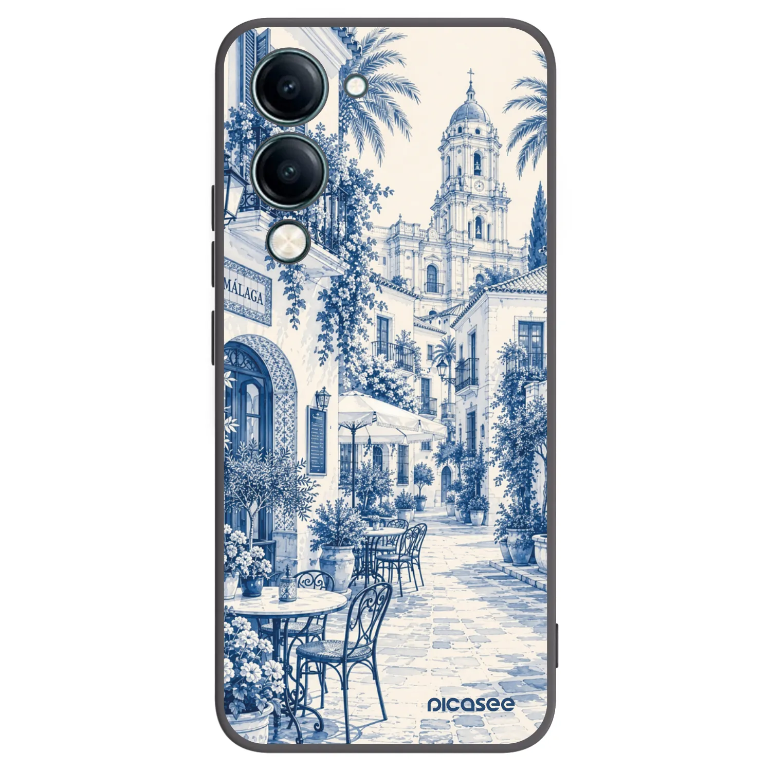 Picasee silikonowe czarne etui na Vivo Y29s 5G - Calle Azul