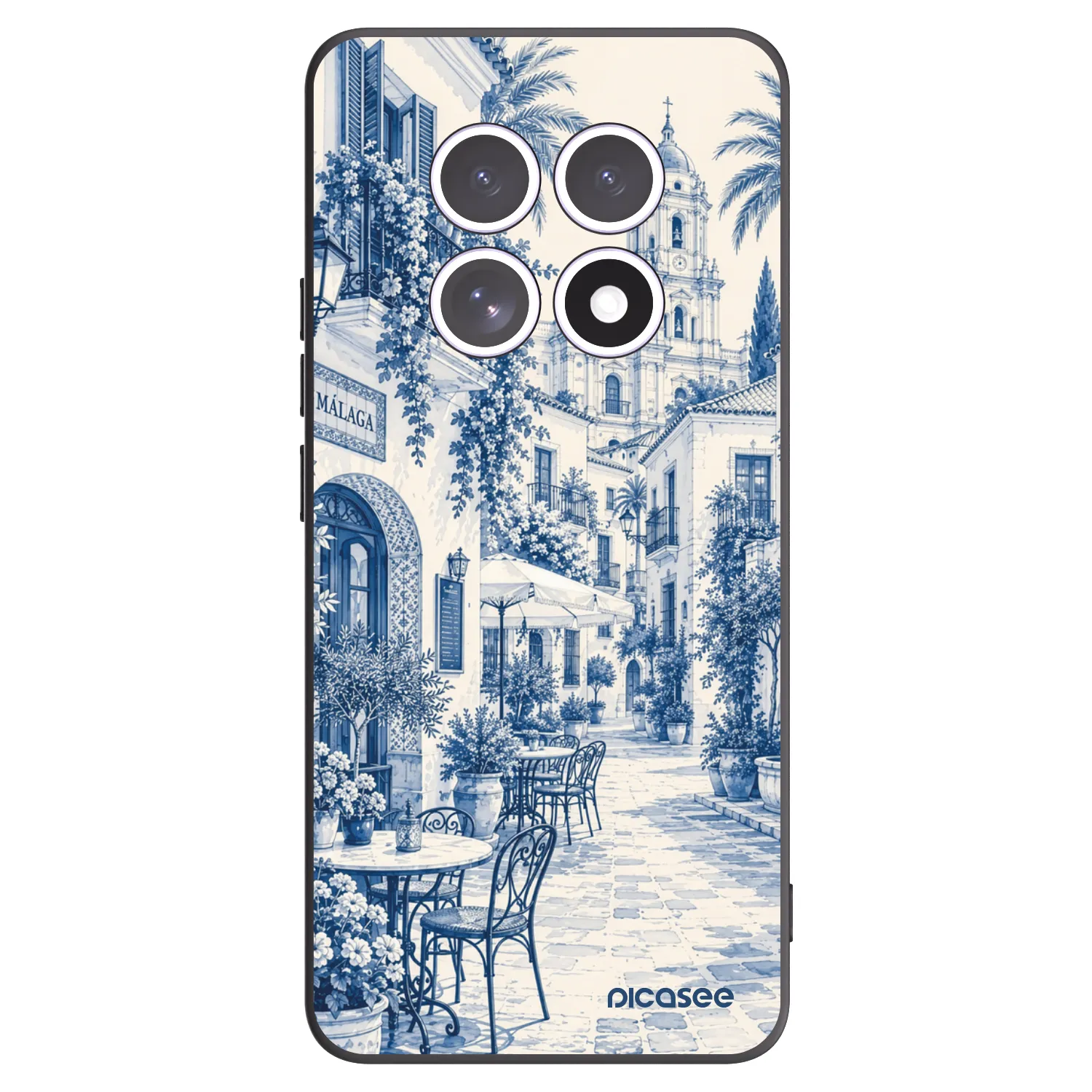 Picasee silikonowe czarne etui na Xiaomi Redmi Note 15 4G - Calle Azul