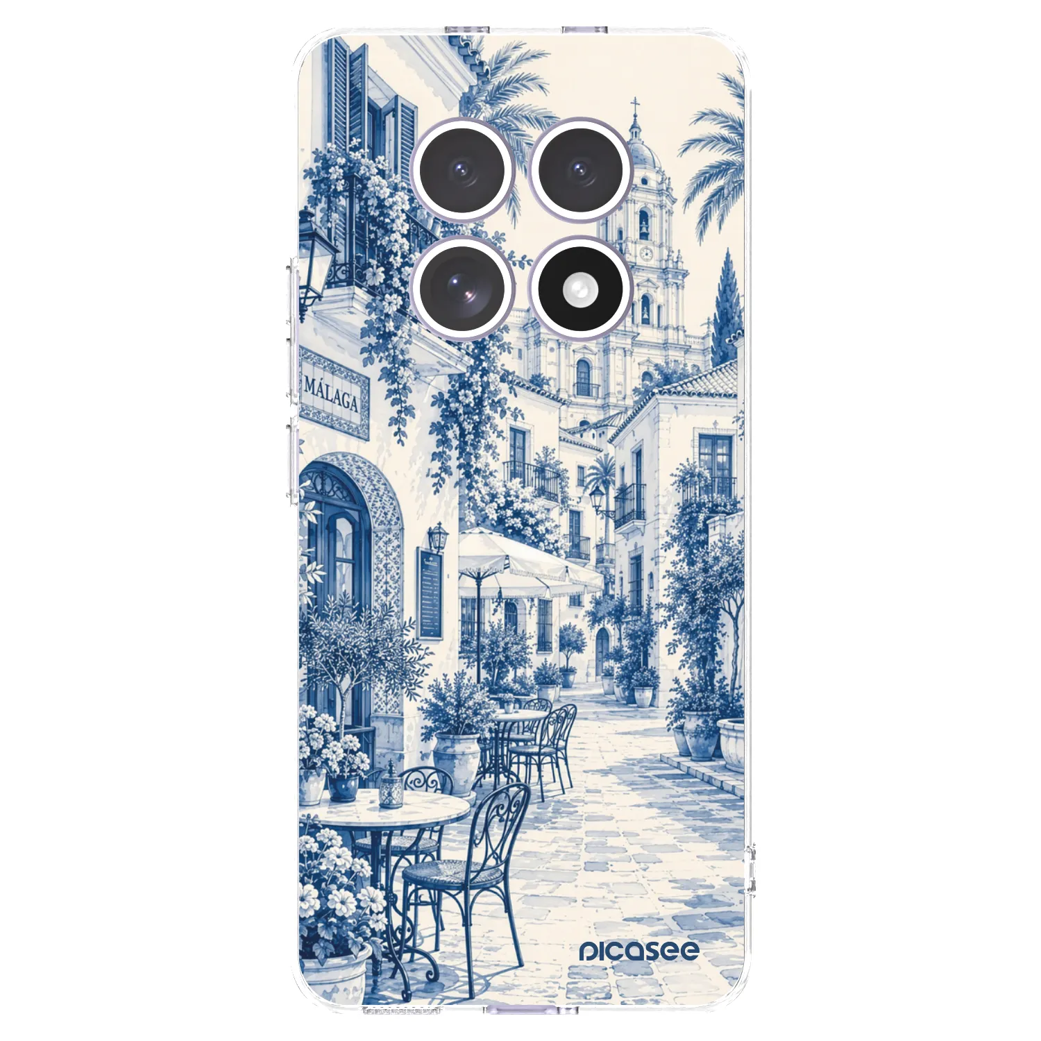 Picasee silikonowe przeźroczyste etui na Xiaomi Redmi Note 15 4G - Calle Azul
