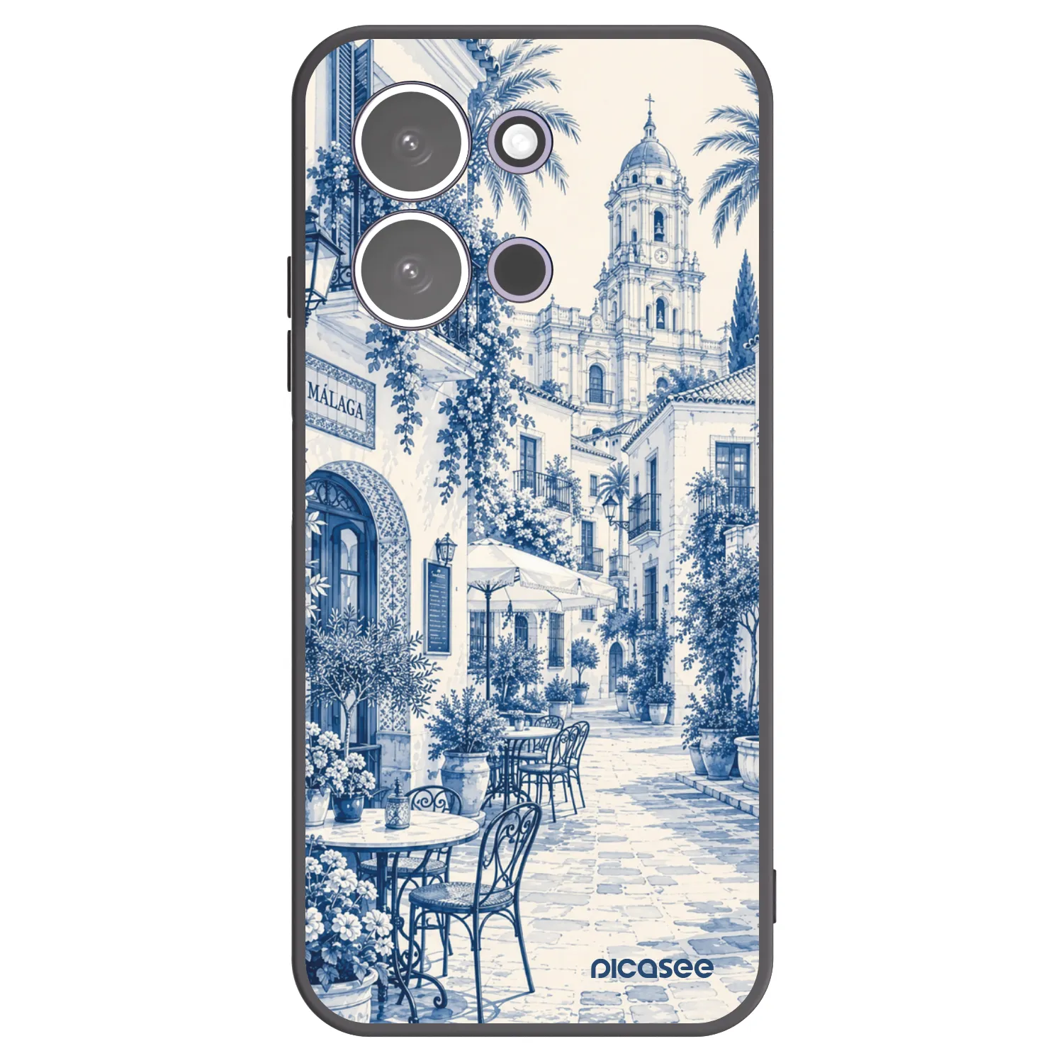 Picasee silikonowe czarne etui na Xiaomi Redmi 15C 5G - Calle Azul