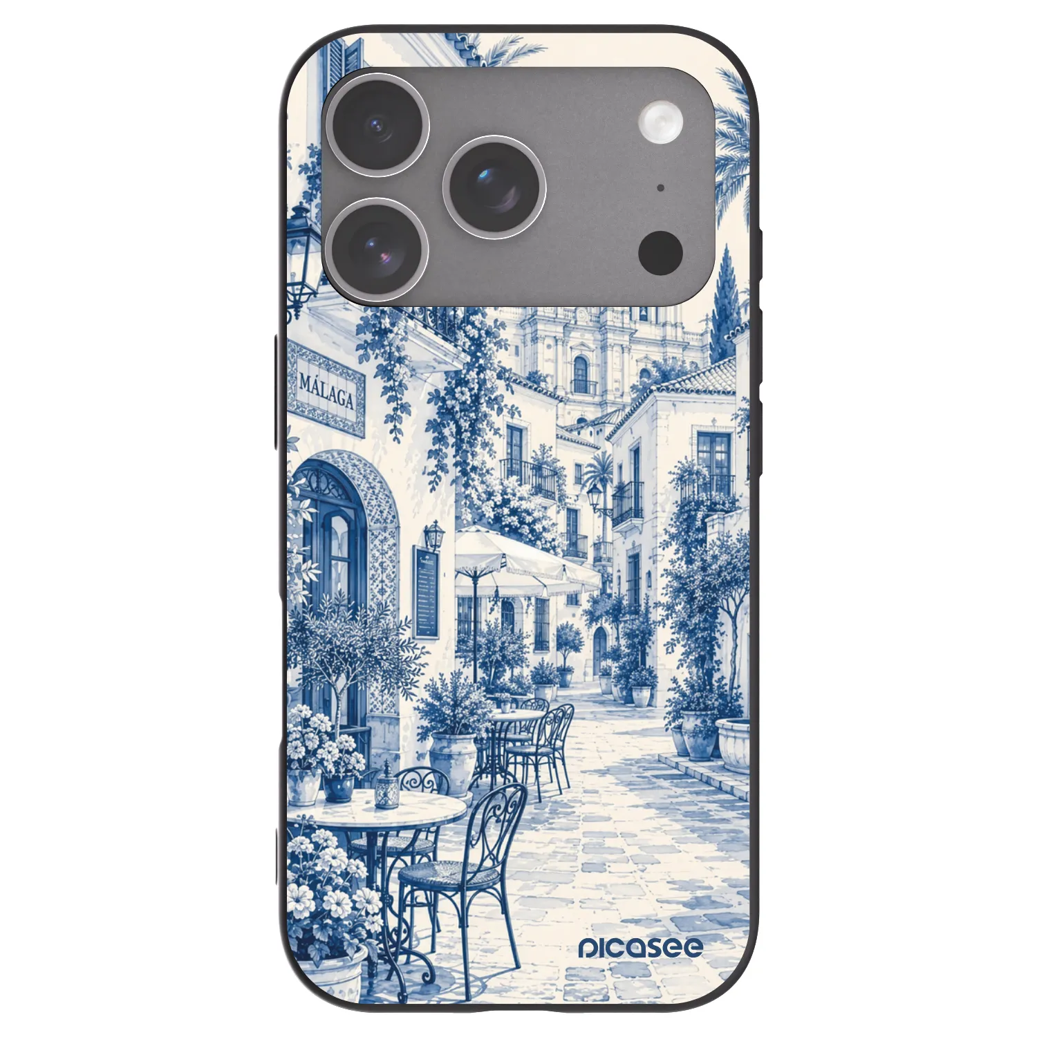 Picasee silikonowe czarne etui na Apple iPhone 18 Pro - Calle Azul