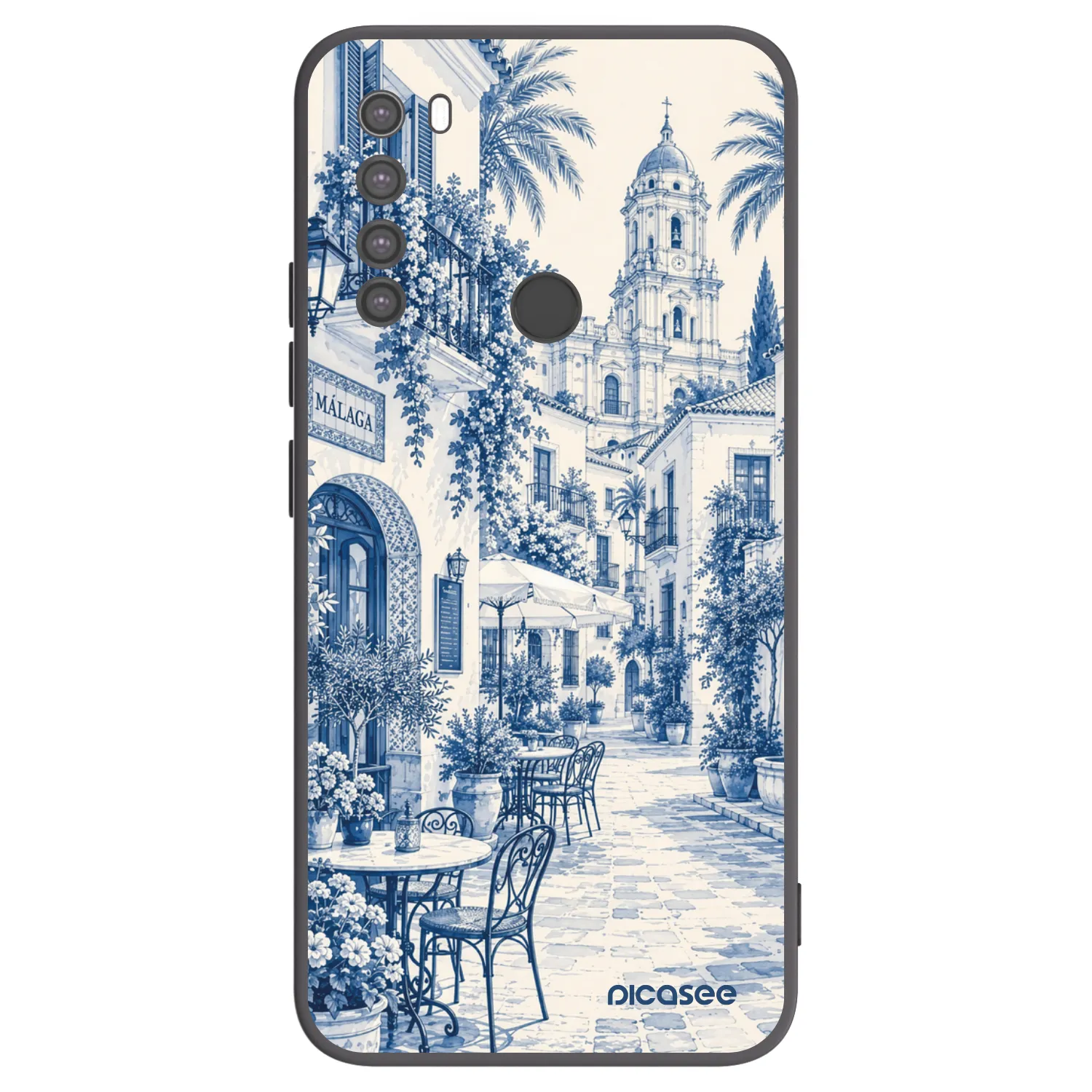 Picasee silikonowe czarne etui na Xiaomi Redmi Note 8 - Calle Azul