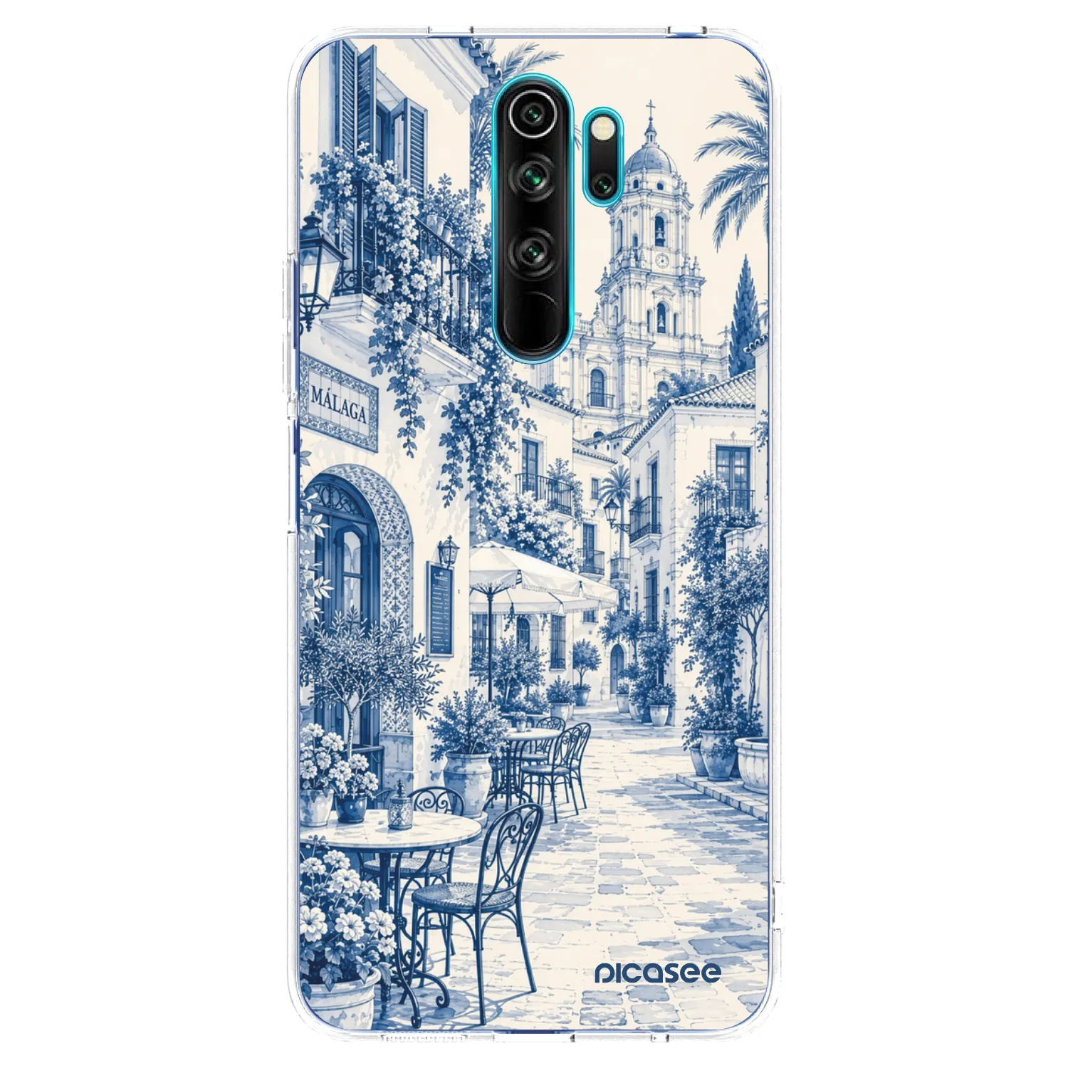 Picasee silikonowe przeźroczyste etui na Xiaomi Redmi Note 8 Pro - Calle Azul