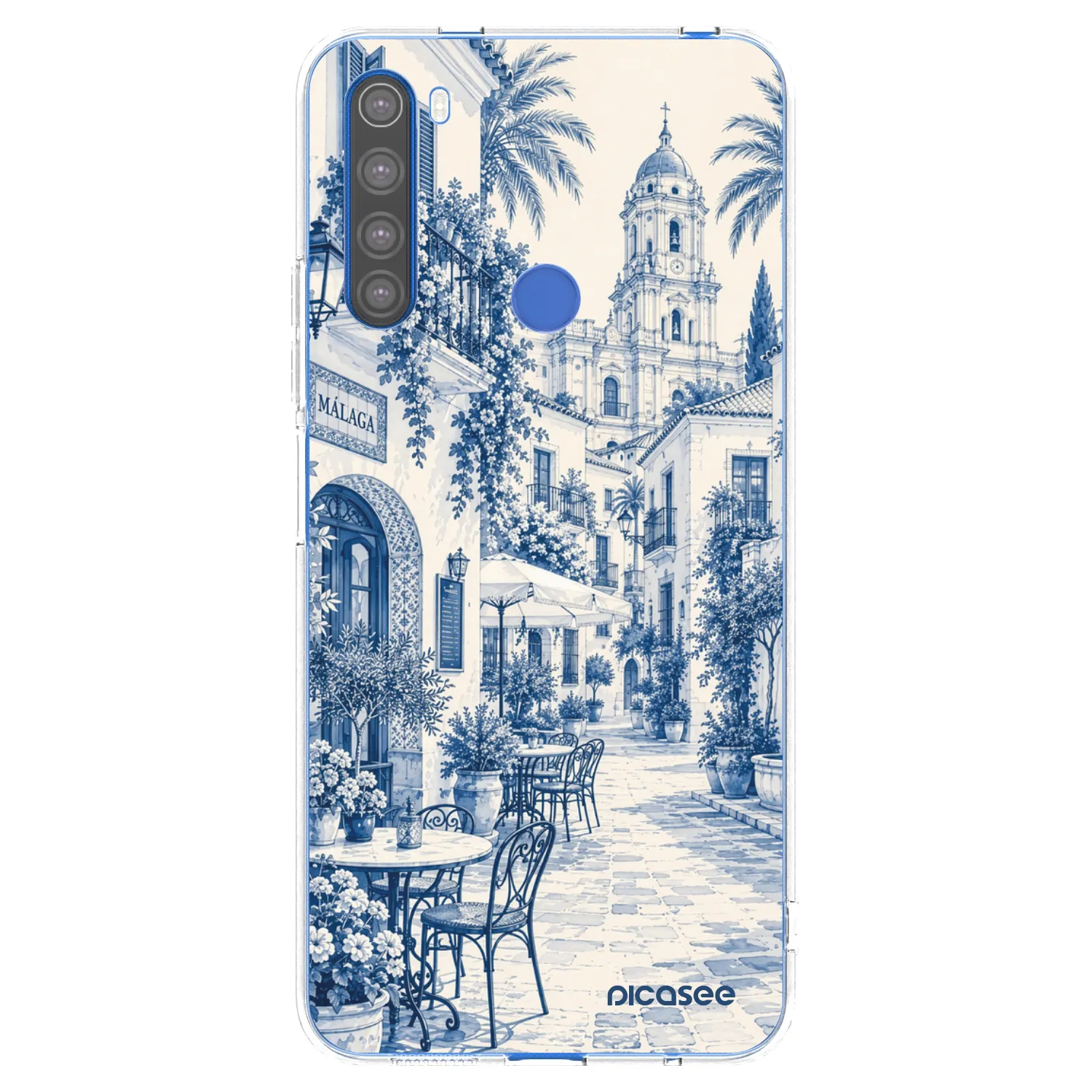 Picasee silikonowe przeźroczyste etui na Xiaomi Redmi Note 8T - Calle Azul