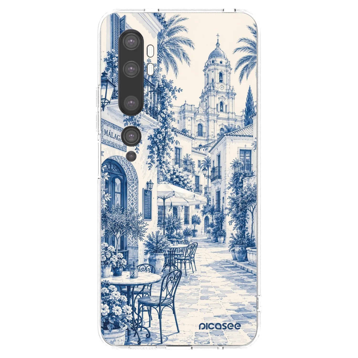 Picasee silikonowe przeźroczyste etui na Xiaomi Mi Note 10 (Pro) - Calle Azul