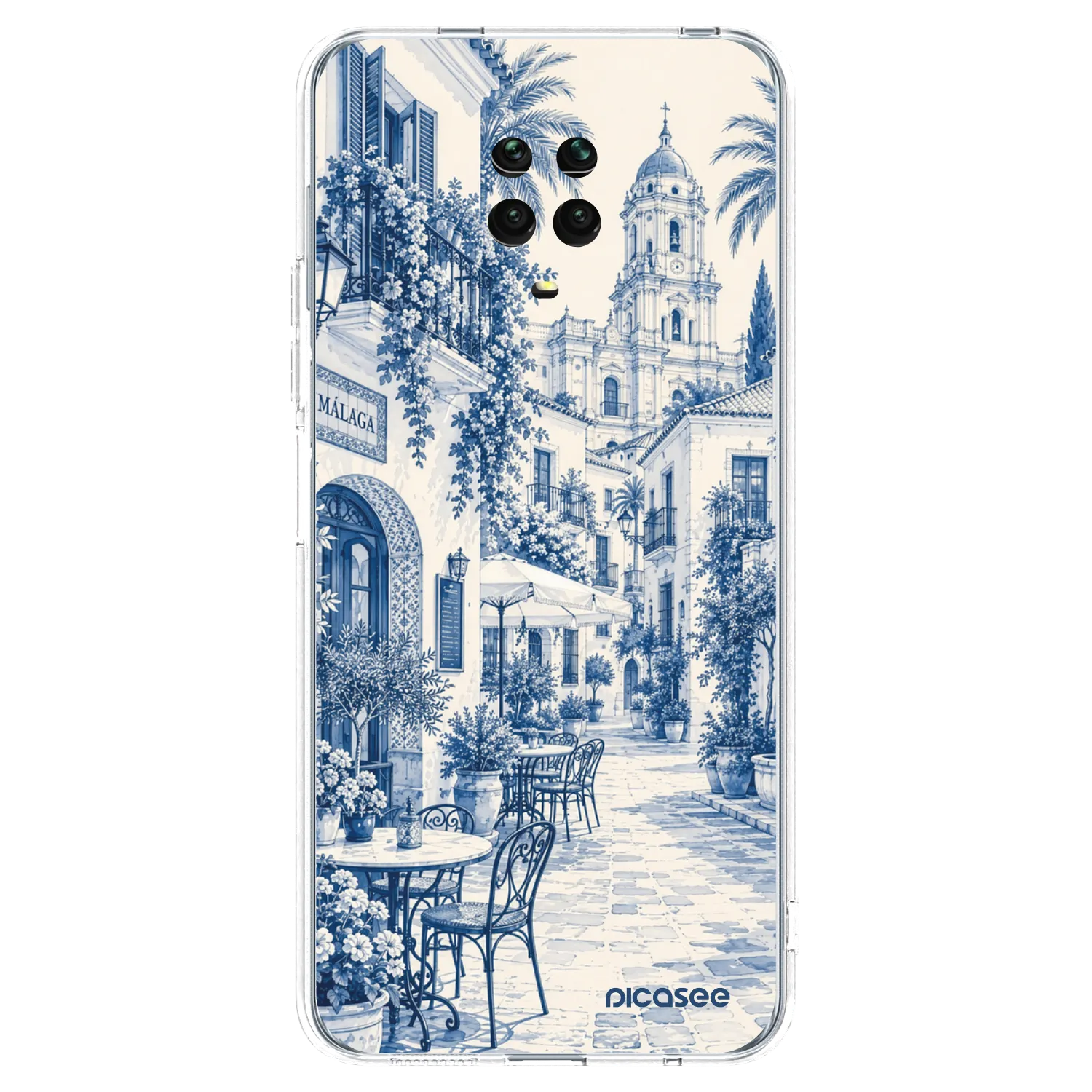 Picasee silikonowe przeźroczyste etui na Xiaomi Redmi Note 9 Pro - Calle Azul