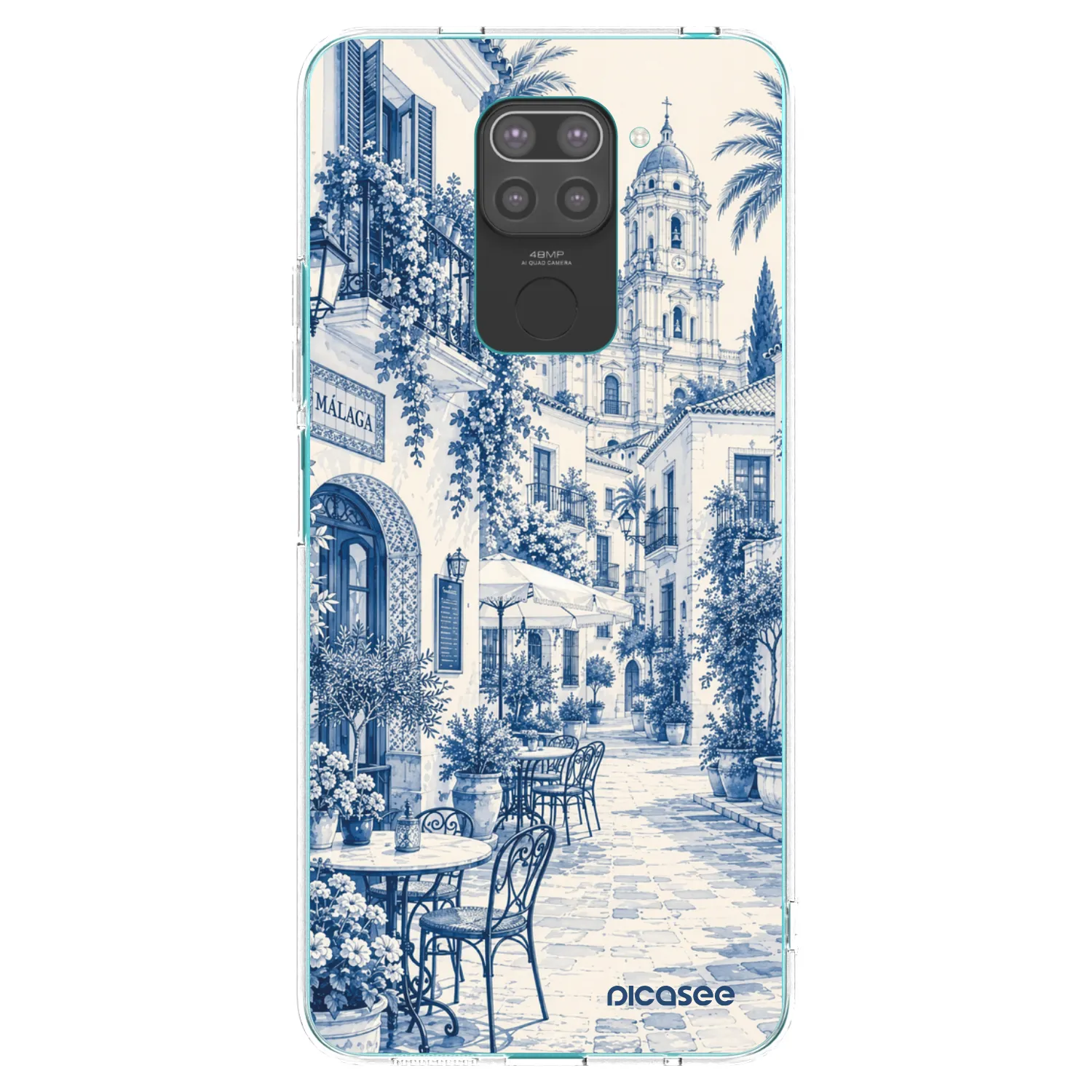 Picasee silikonowe czarne etui na Xiaomi Redmi Note 9 - Calle Azul