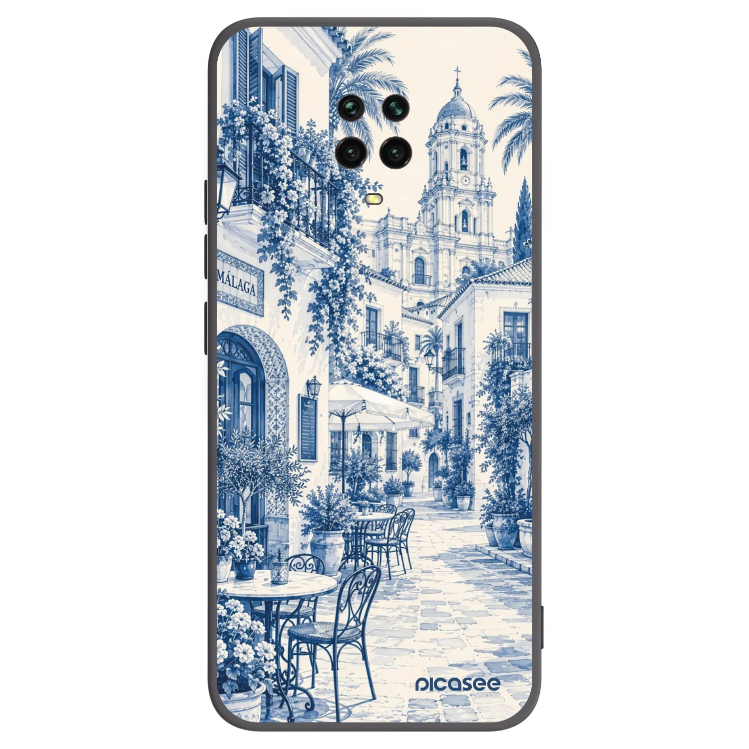 Picasee silikonowe czarne etui na Xiaomi Redmi Note 9S - Calle Azul