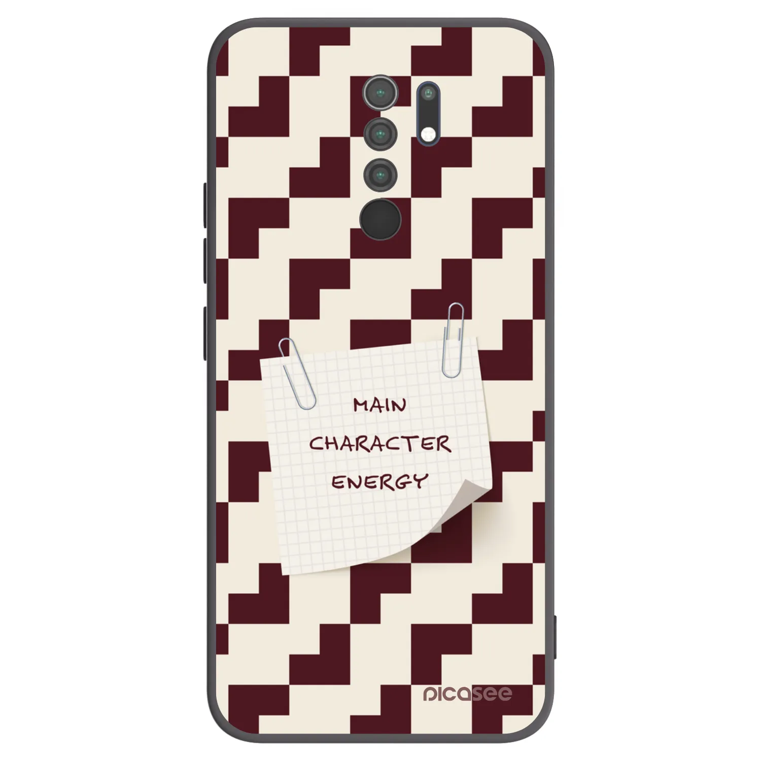 Picasee silikonowe czarne etui na Xiaomi Redmi 9 - Lead Role