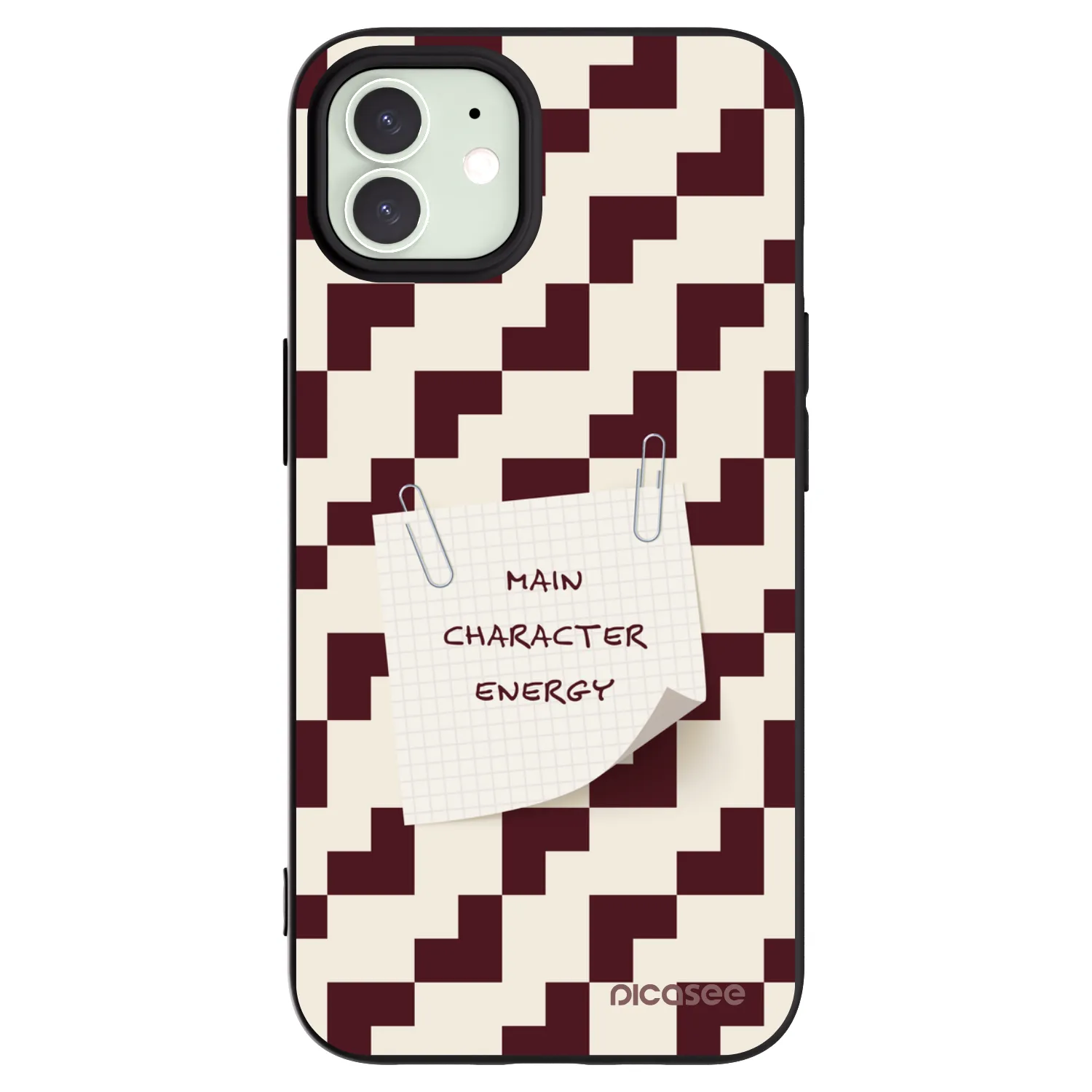 Picasee silikonowe czarne etui na Apple iPhone 12 - Lead Role