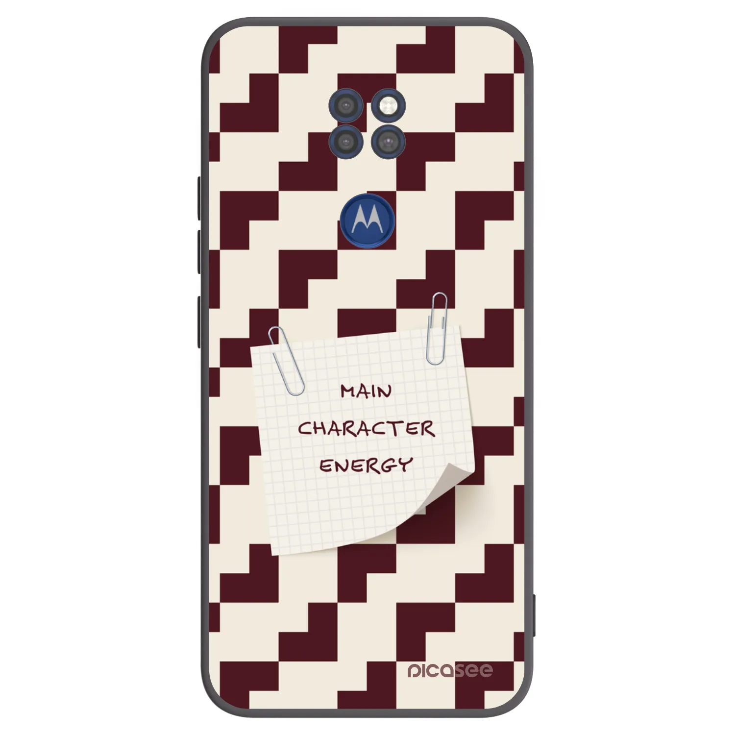 Picasee silikonowe czarne etui na Motorola Moto G9 Play - Lead Role