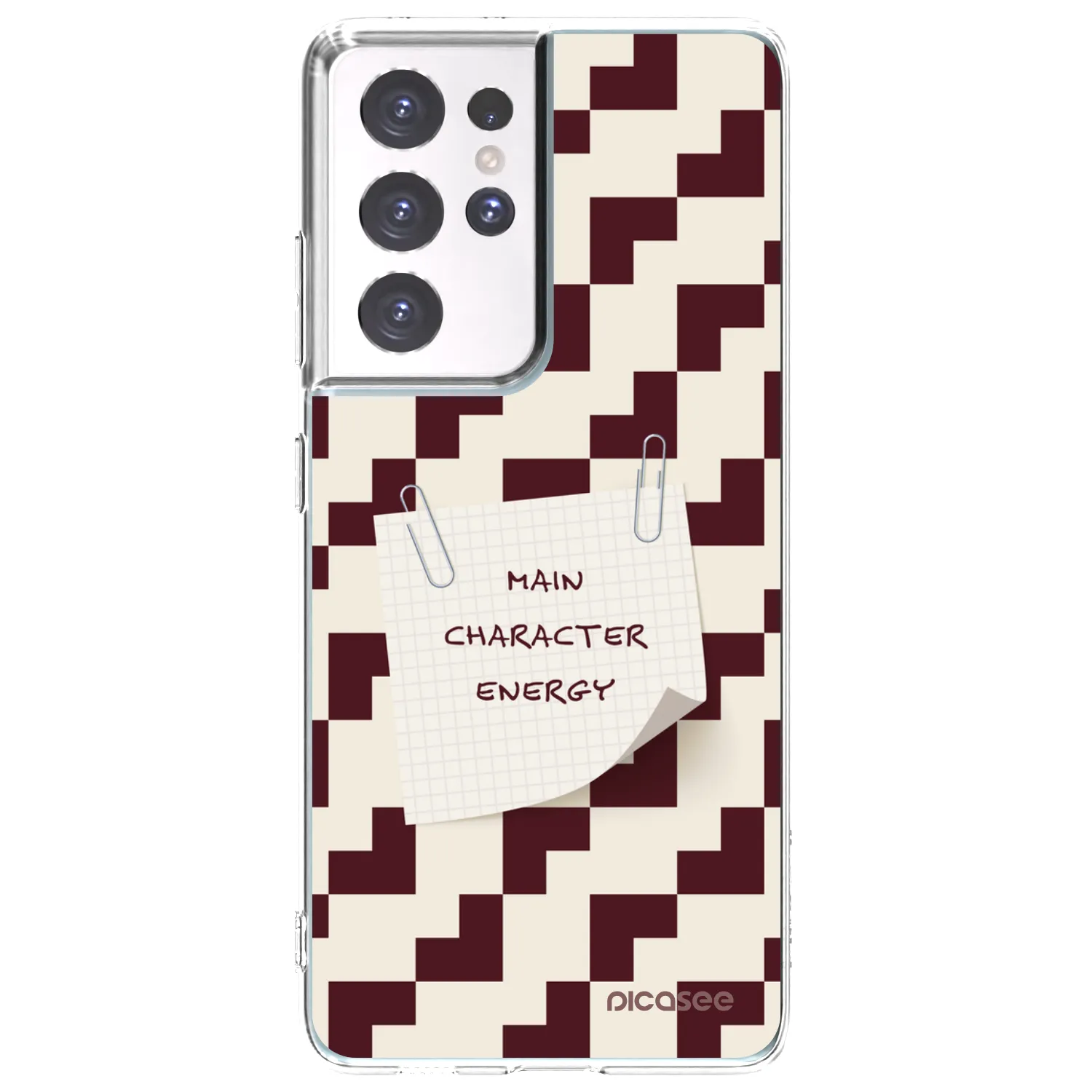 Picasee silikonowe przeźroczyste etui na Samsung Galaxy S21 Ultra 5G G998B - Lead Role