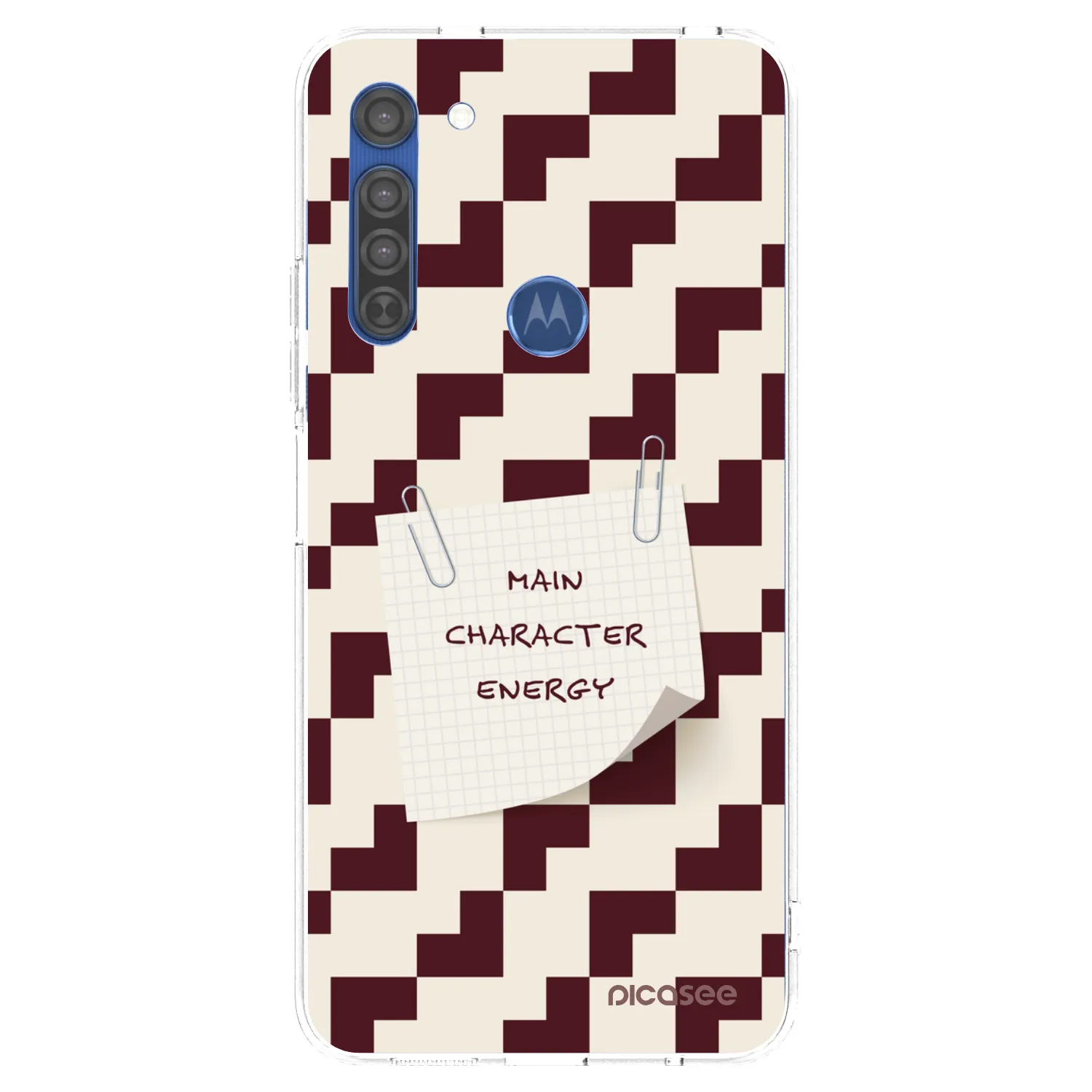 Picasee silikonowe przeźroczyste etui na Motorola Moto G8 - Lead Role